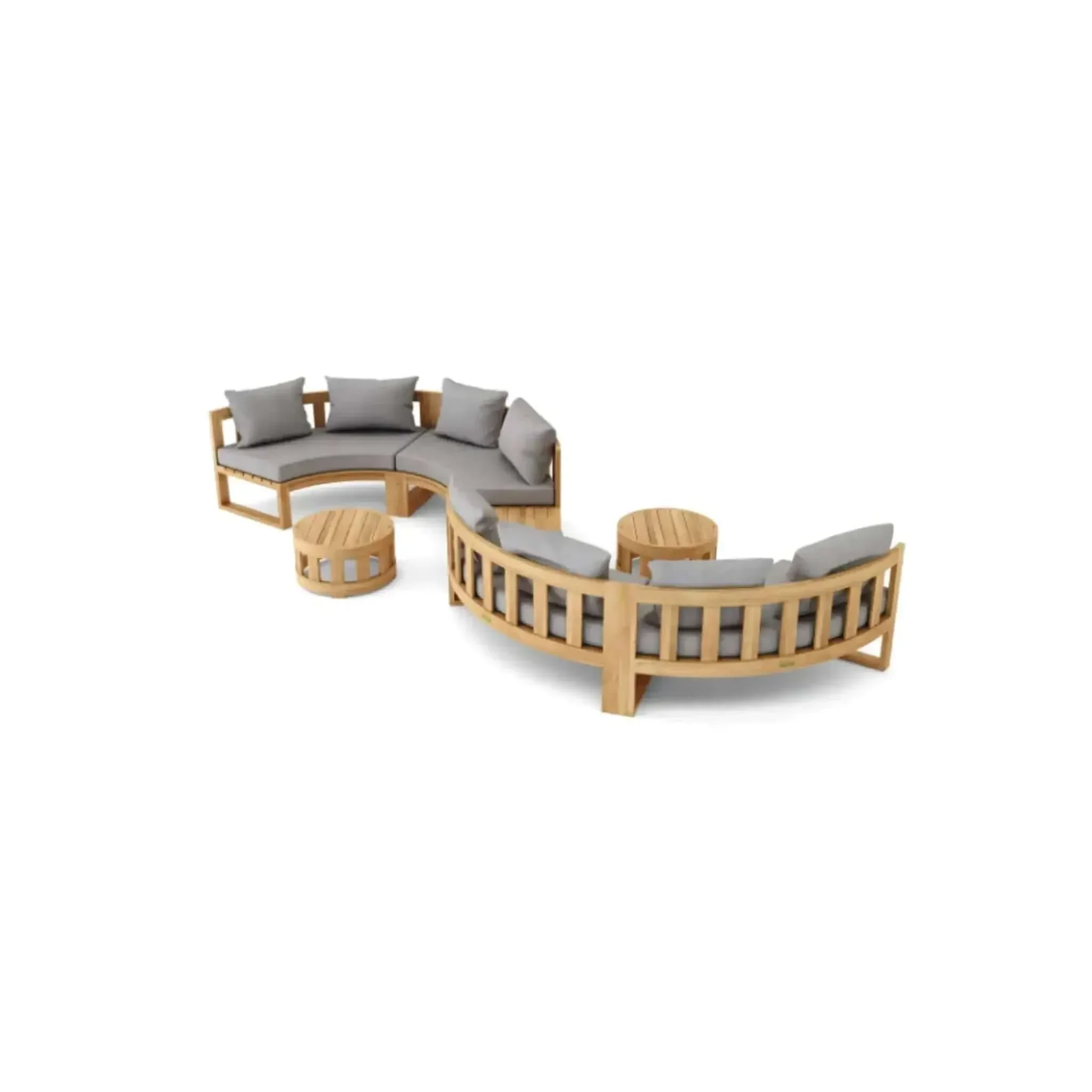 Circular Modular Deep Seating Set - SET-813 By Anderson Teak - Image 2