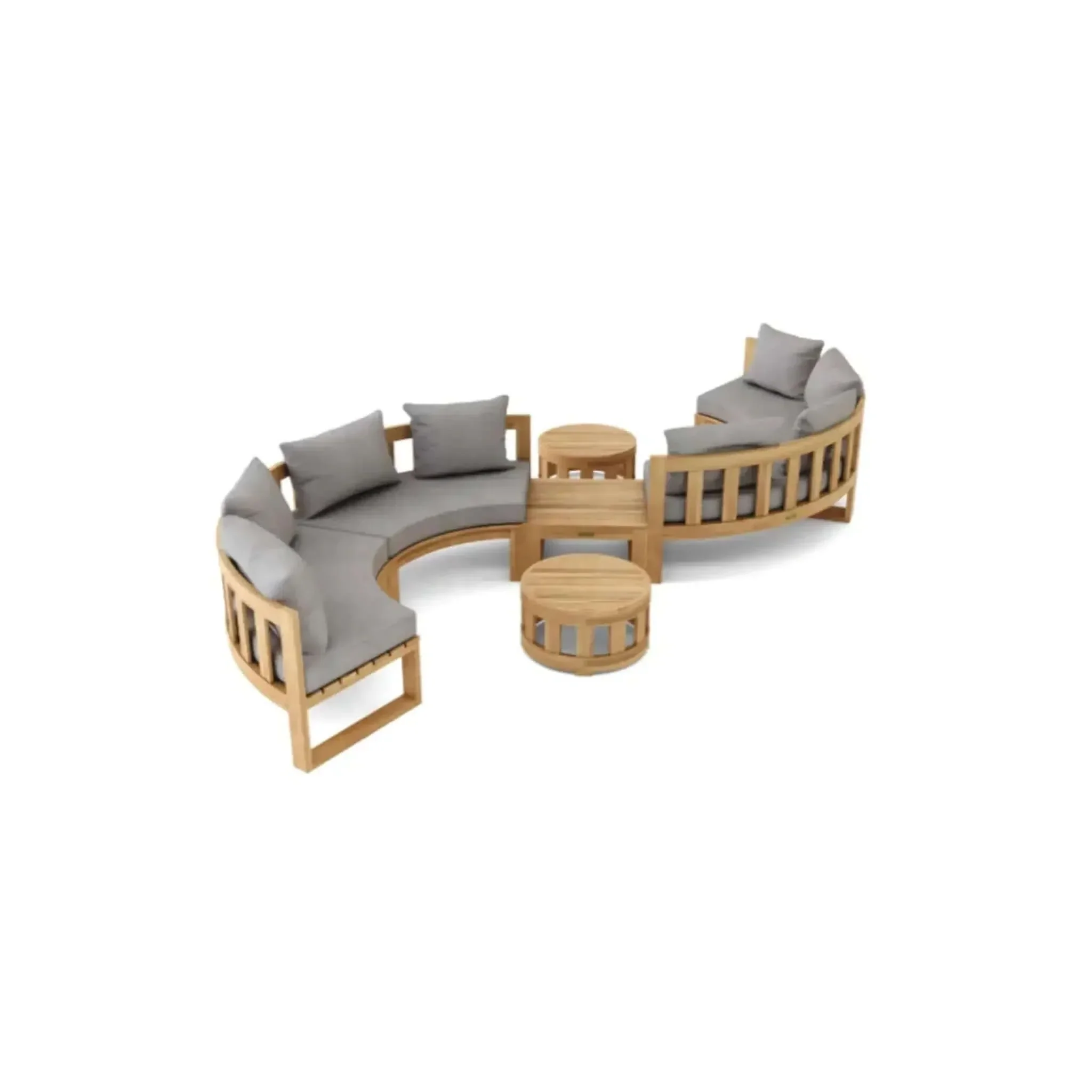 Circular Modular Deep Seating Set - SET-813 By Anderson Teak - Image 5