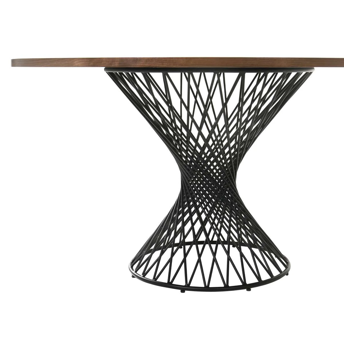 Cirque and Lima 5 Piece Walnut Round Dining Set By Armen Living - Image 5