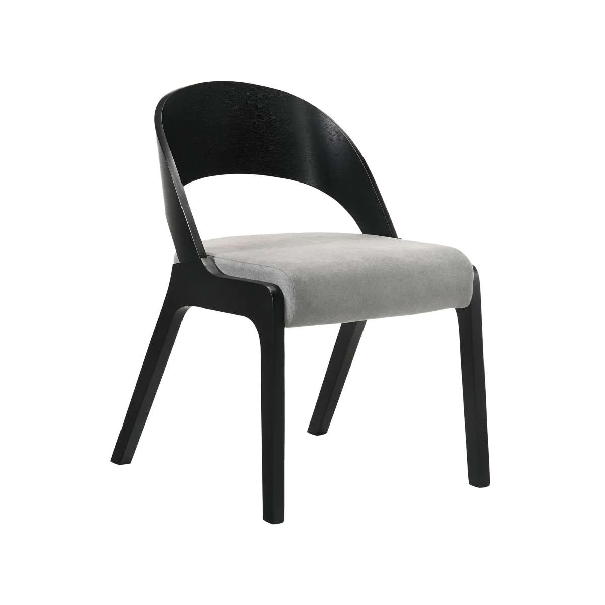 Cirque and Polly 5 Piece Black Round Dining Set By Armen Living - Image 2