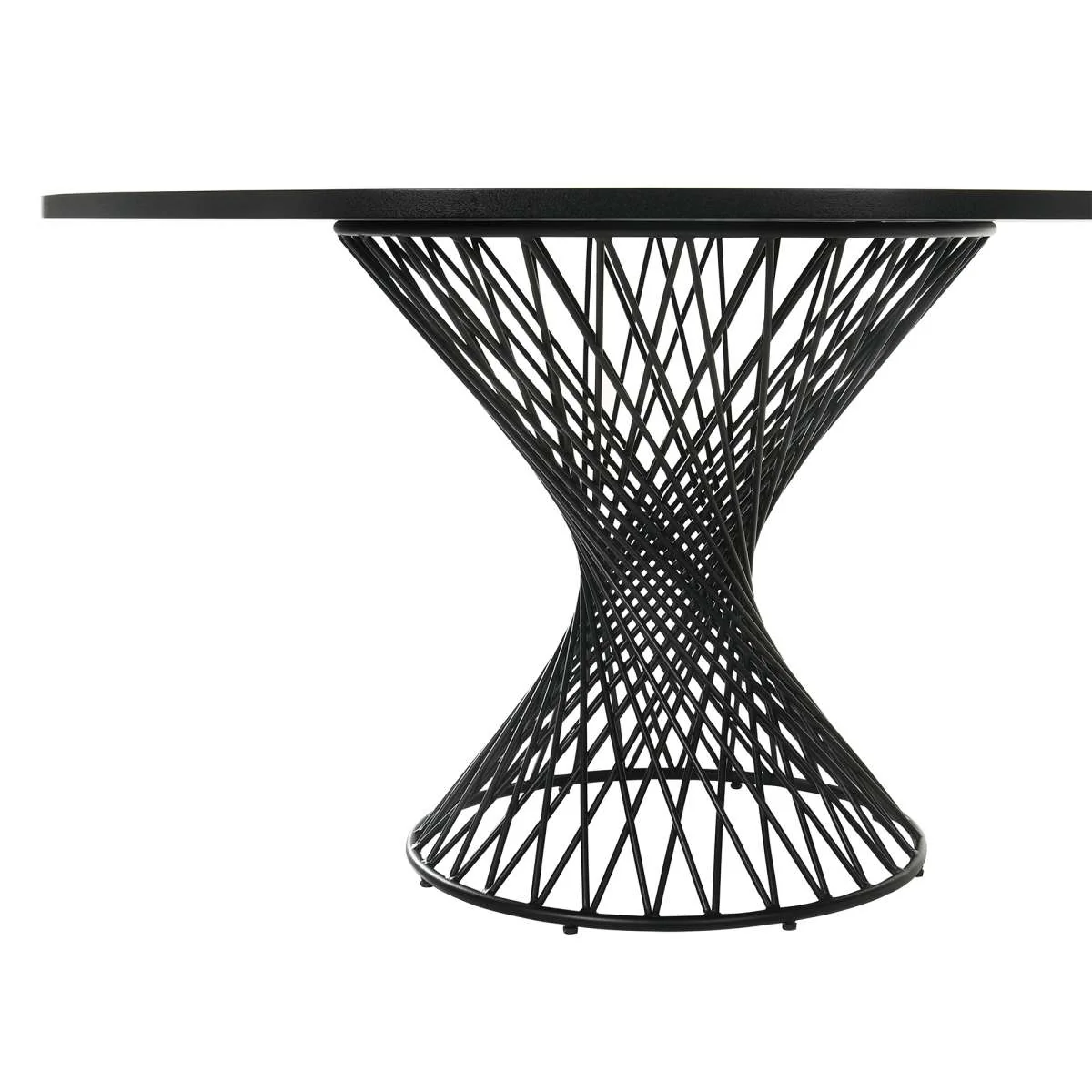 Cirque and Polly 5 Piece Black Round Dining Set By Armen Living - Image 5
