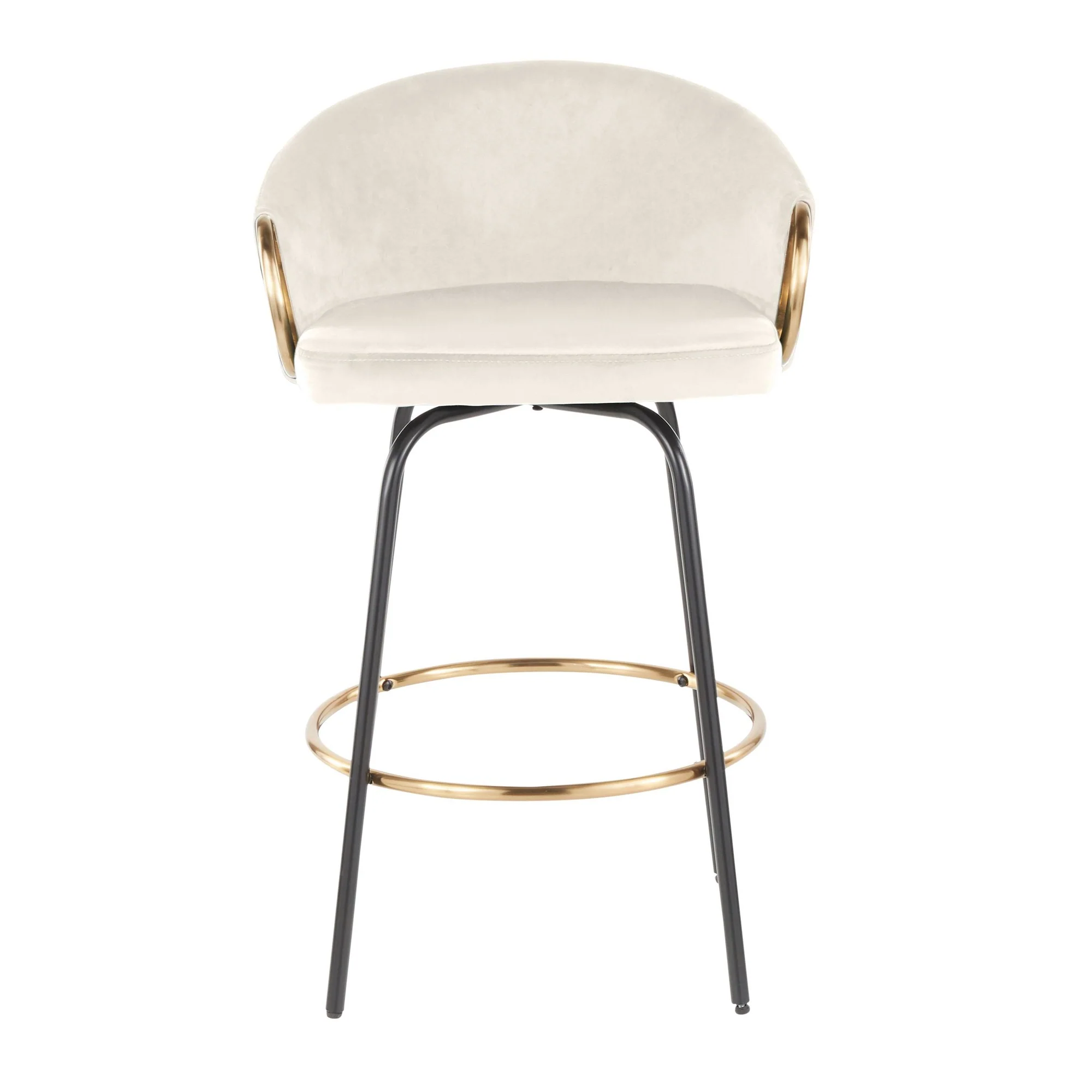 Claire 26" Fixed Height Counter Stool - Set of 2 Cream By LumiSource - Image 3