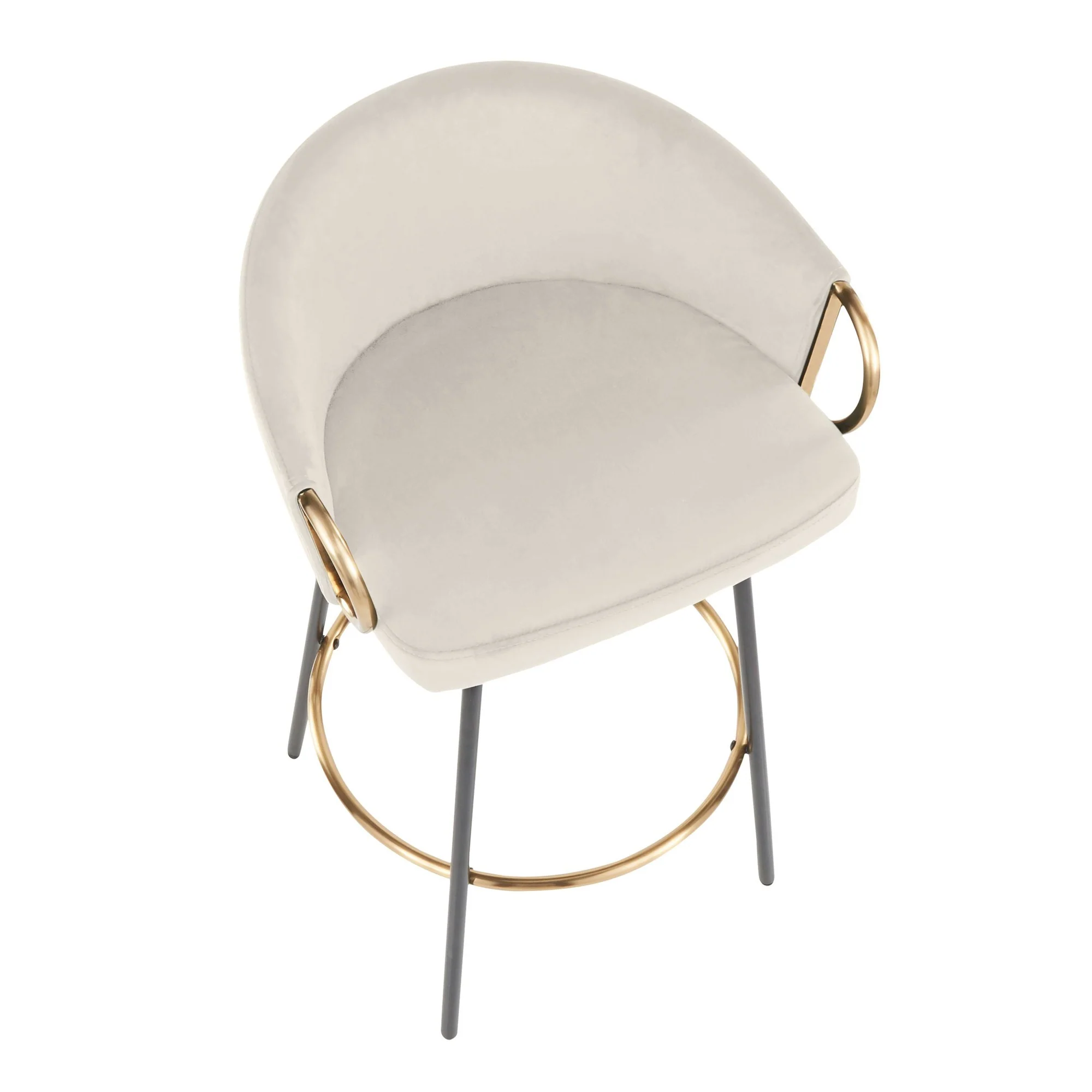 Claire 26" Fixed Height Counter Stool - Set of 2 Cream By LumiSource - Image 4