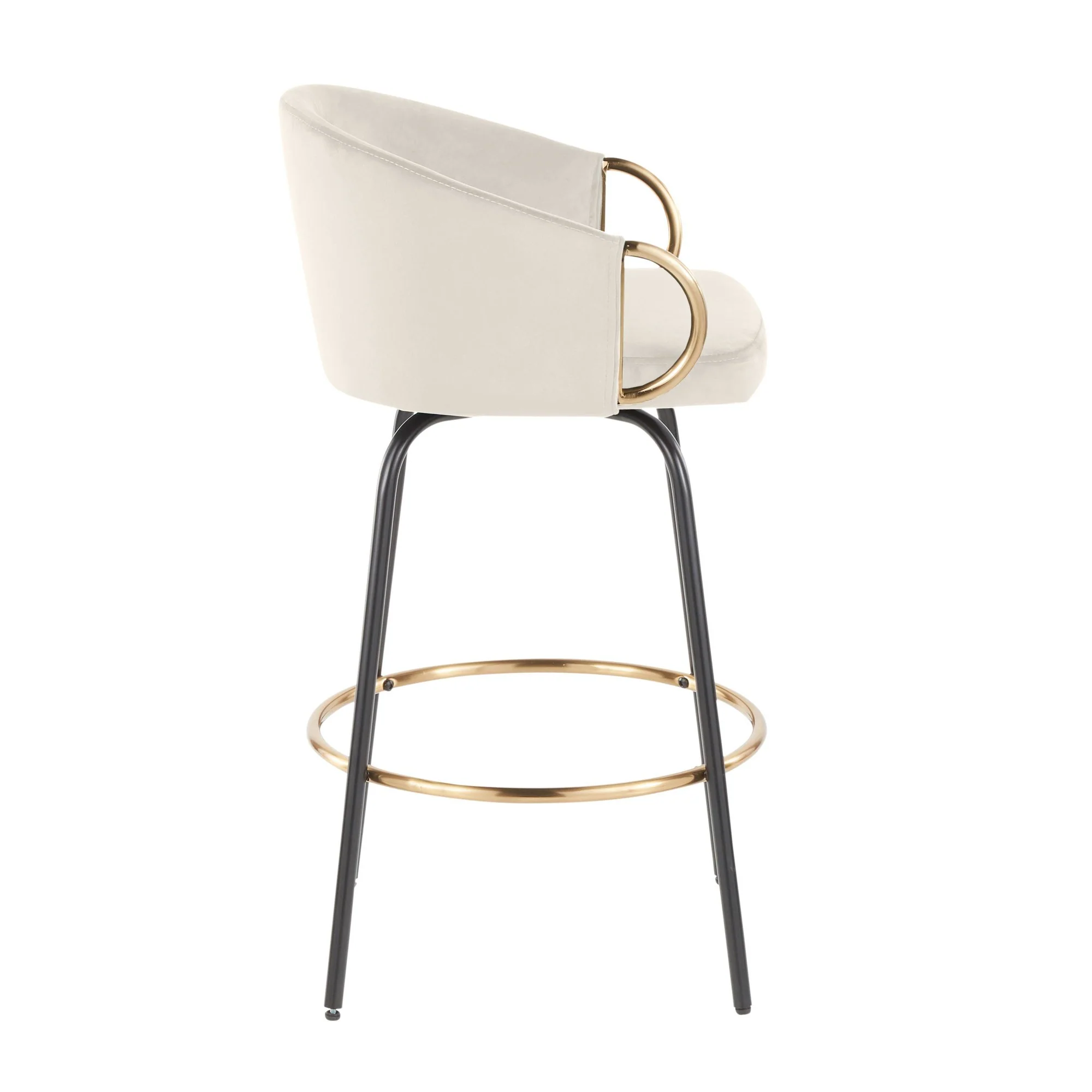 Claire 26" Fixed Height Counter Stool - Set of 2 Cream By LumiSource - Image 7