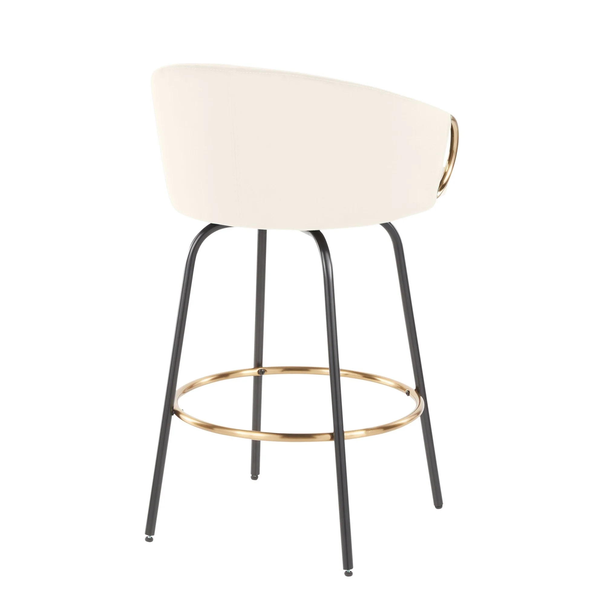 Claire 26" Fixed Height Counter Stool - Set of 2 Cream By LumiSource - Image 8