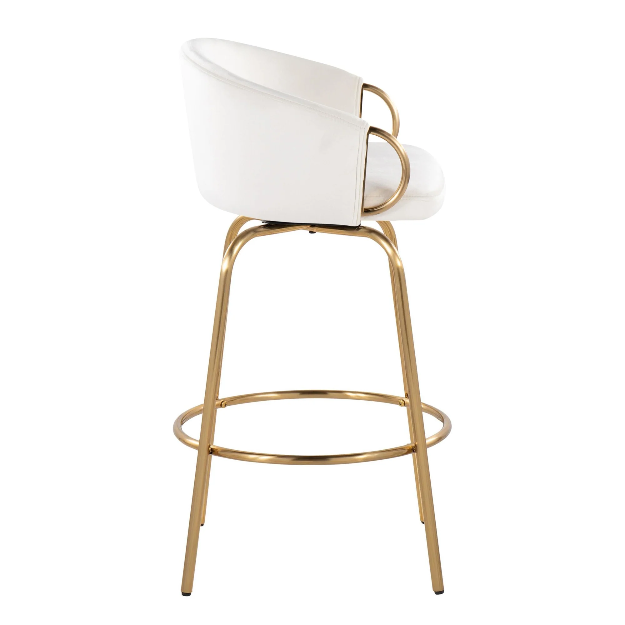 Claire 26" Fixed-Height Counter Stool - Set of 2 By LumiSource - B26-CLAIREV2 AUCR2 - Image 3