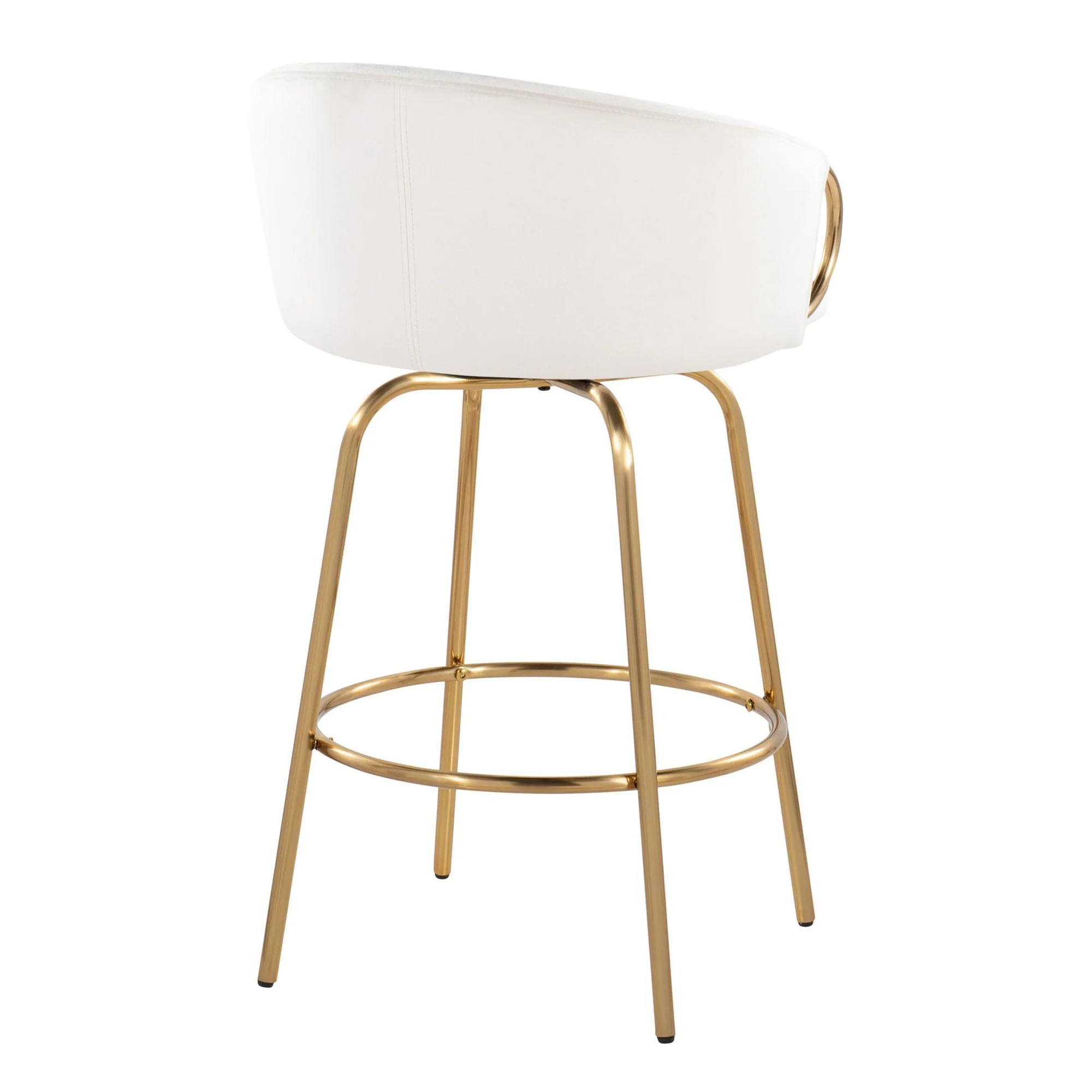 Claire 26" Fixed-Height Counter Stool - Set of 2 By LumiSource - B26-CLAIREV2 AUCR2 - Image 4