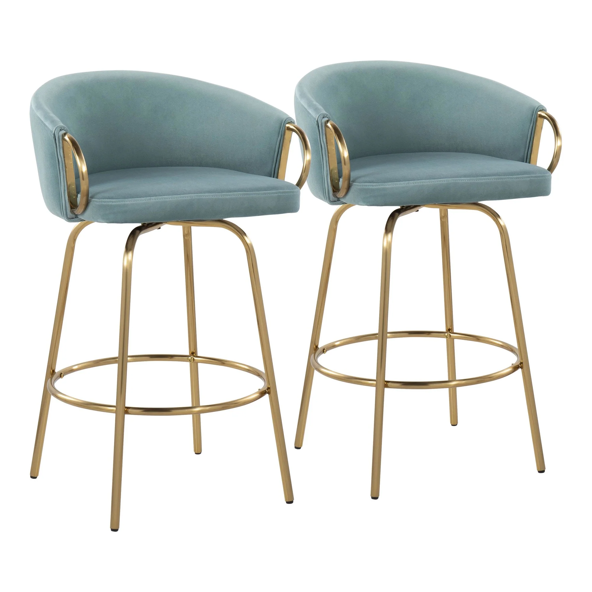 Claire 26" Fixed Height Counter Stool - Set of 2 Green By LumiSource - Image 10