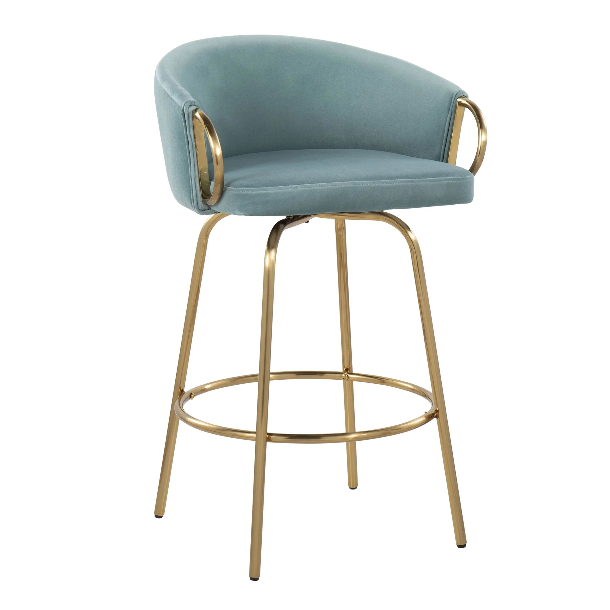 Claire 26" Fixed Height Counter Stool - Set of 2 Green By LumiSource - Image 11