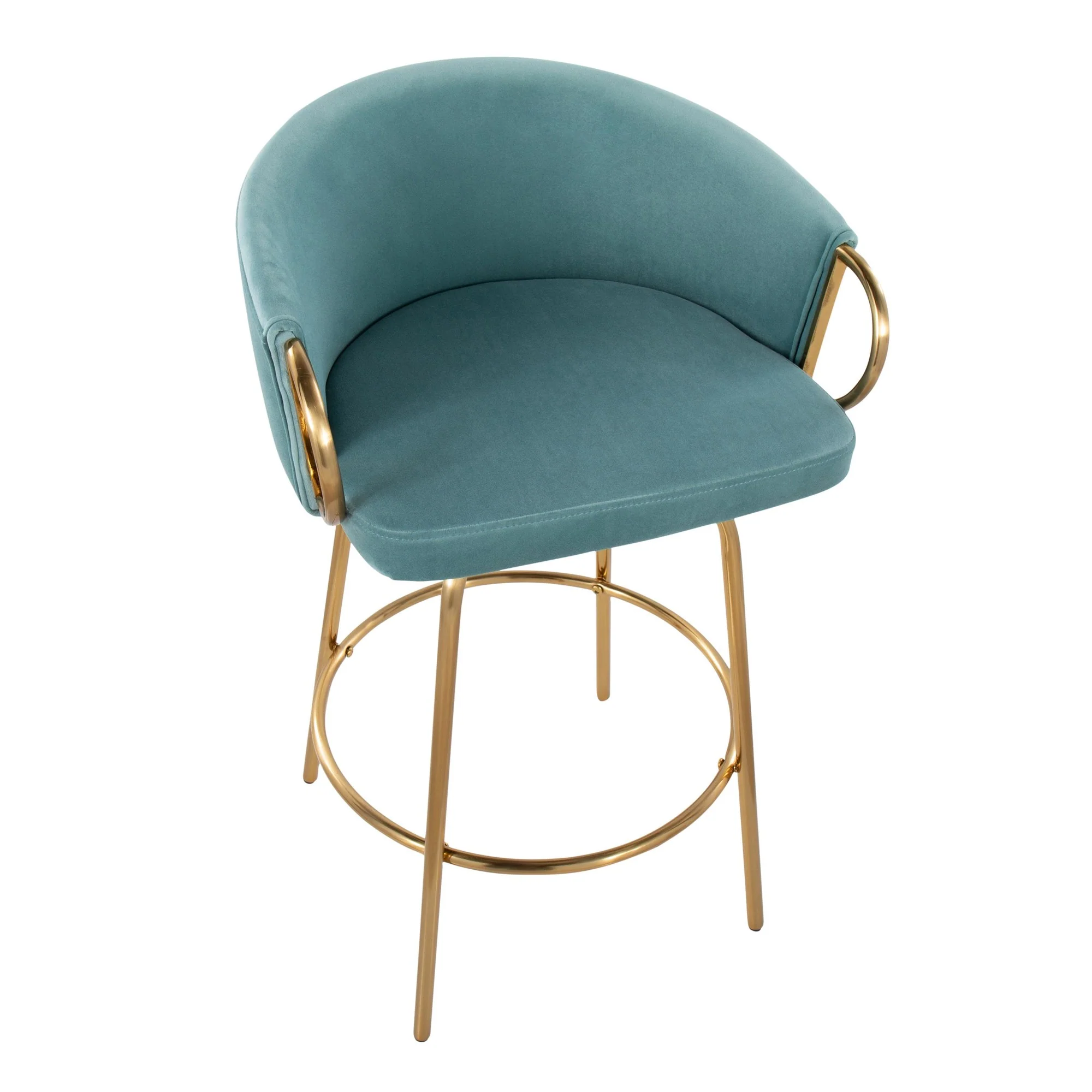 Claire 26" Fixed Height Counter Stool - Set of 2 Green By LumiSource - Image 16
