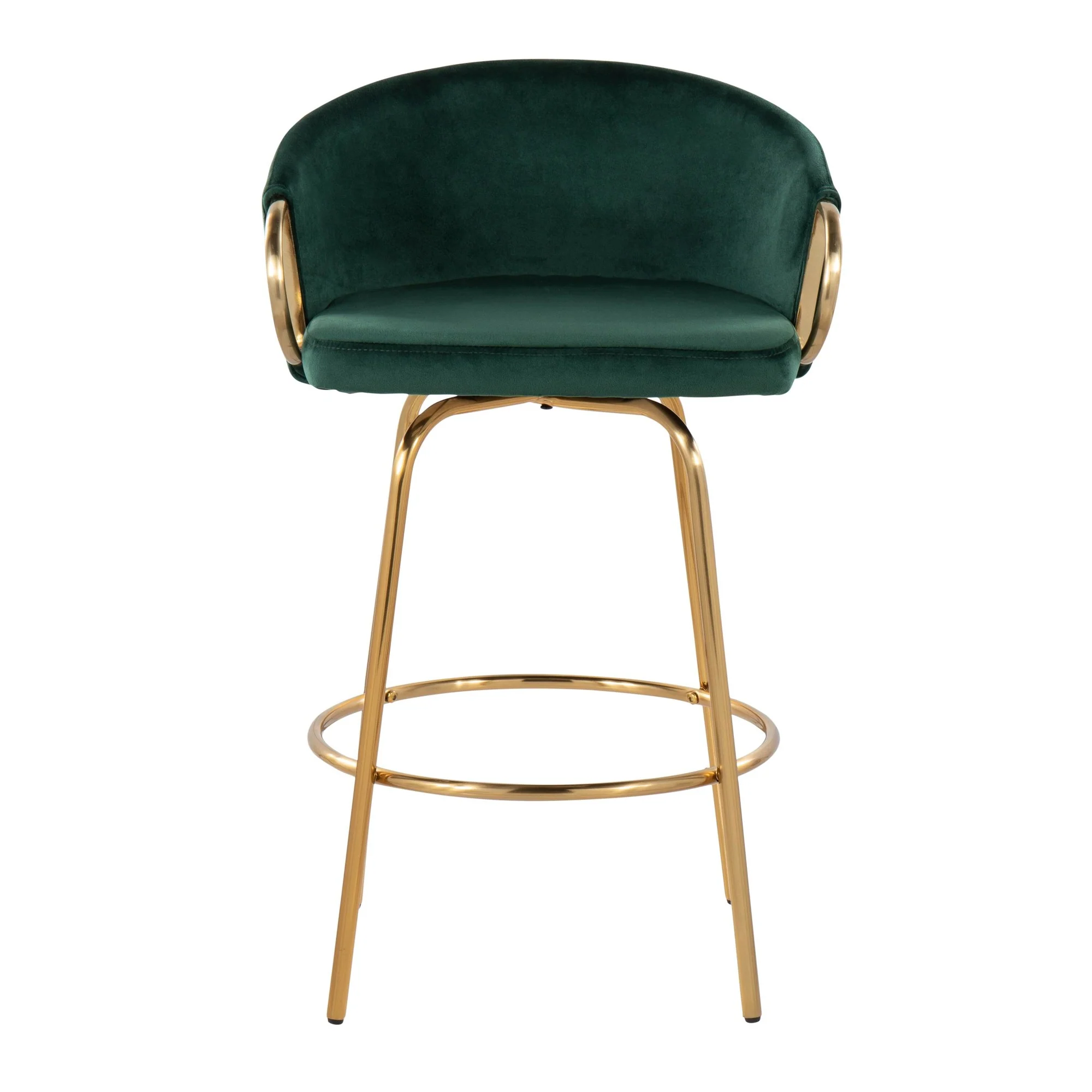 Claire 26" Fixed Height Counter Stool - Set of 2 Green By LumiSource - Image 7