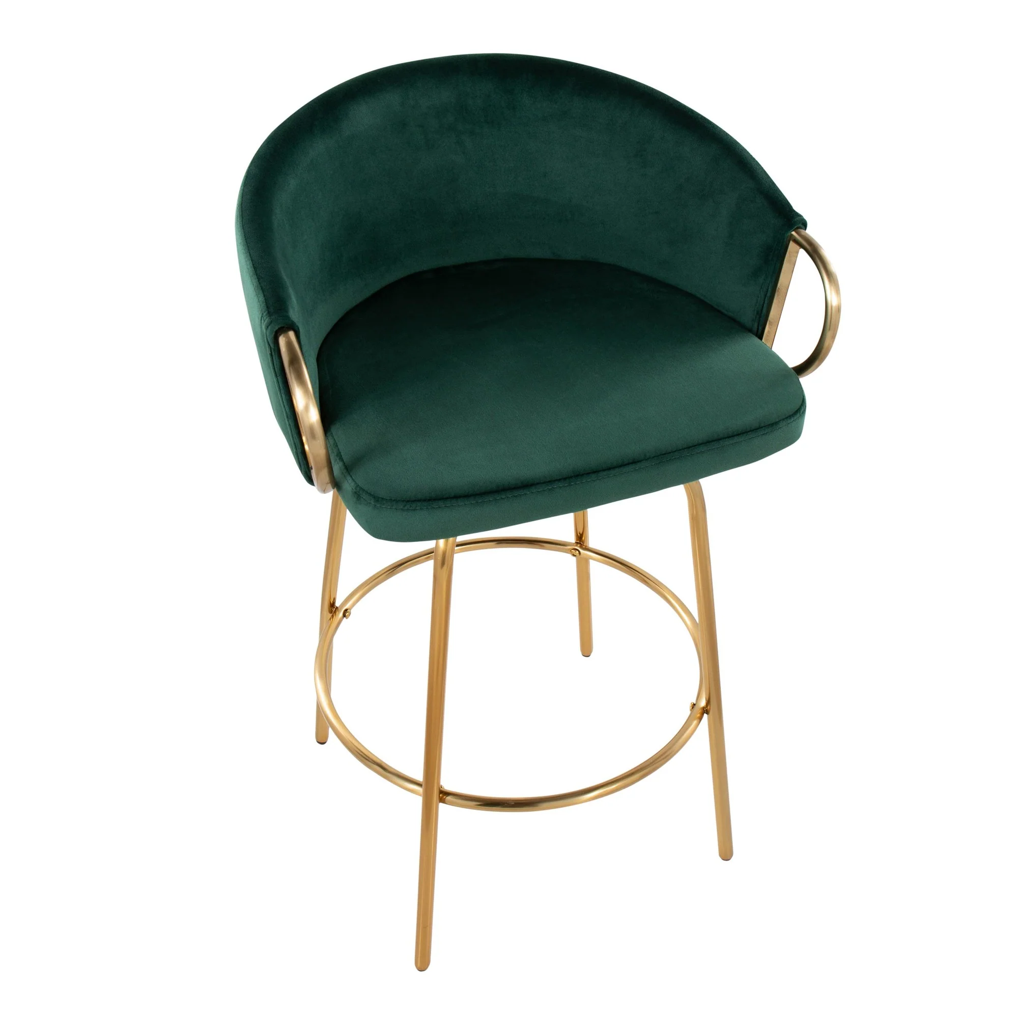 Claire 26" Fixed Height Counter Stool - Set of 2 Green By LumiSource - Image 8
