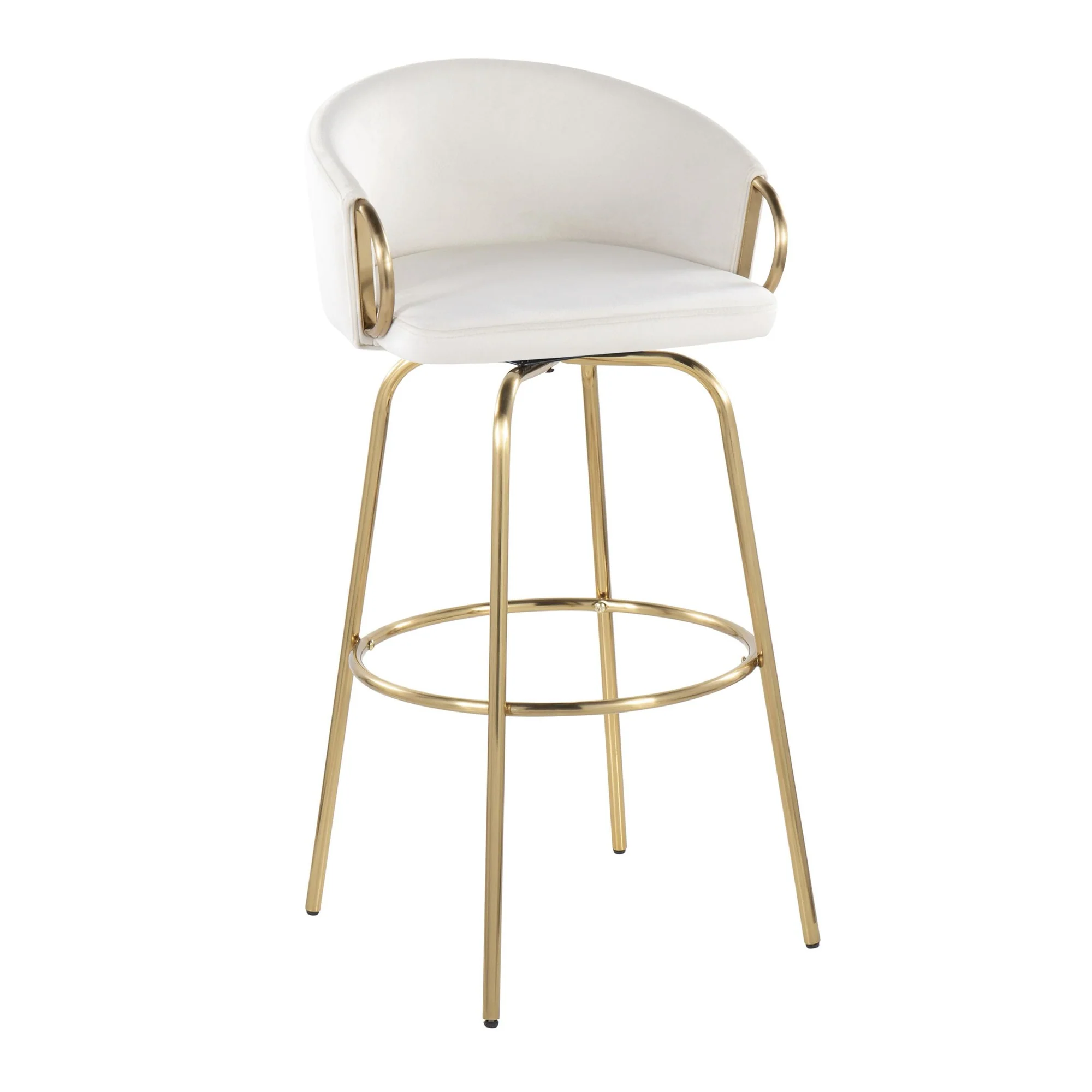 Claire 30" Fixed-Height Barstool - Set of 2 By LumiSource - B30-CLAIREV2 AUCR2 - Image 6
