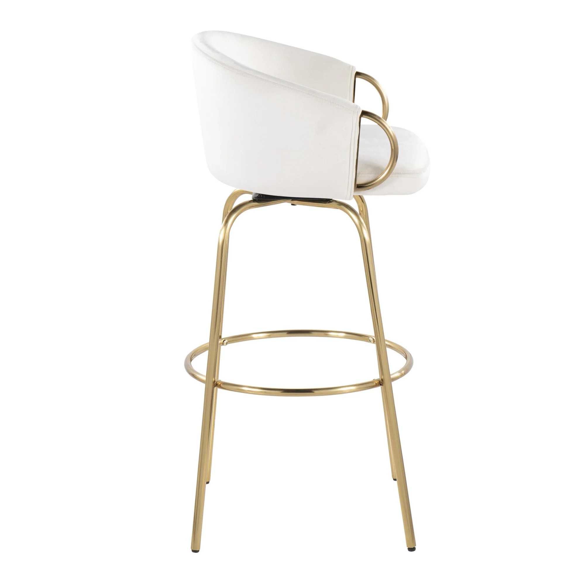 Claire 30" Fixed-Height Barstool - Set of 2 By LumiSource - B30-CLAIREV2 AUCR2 - Image 7