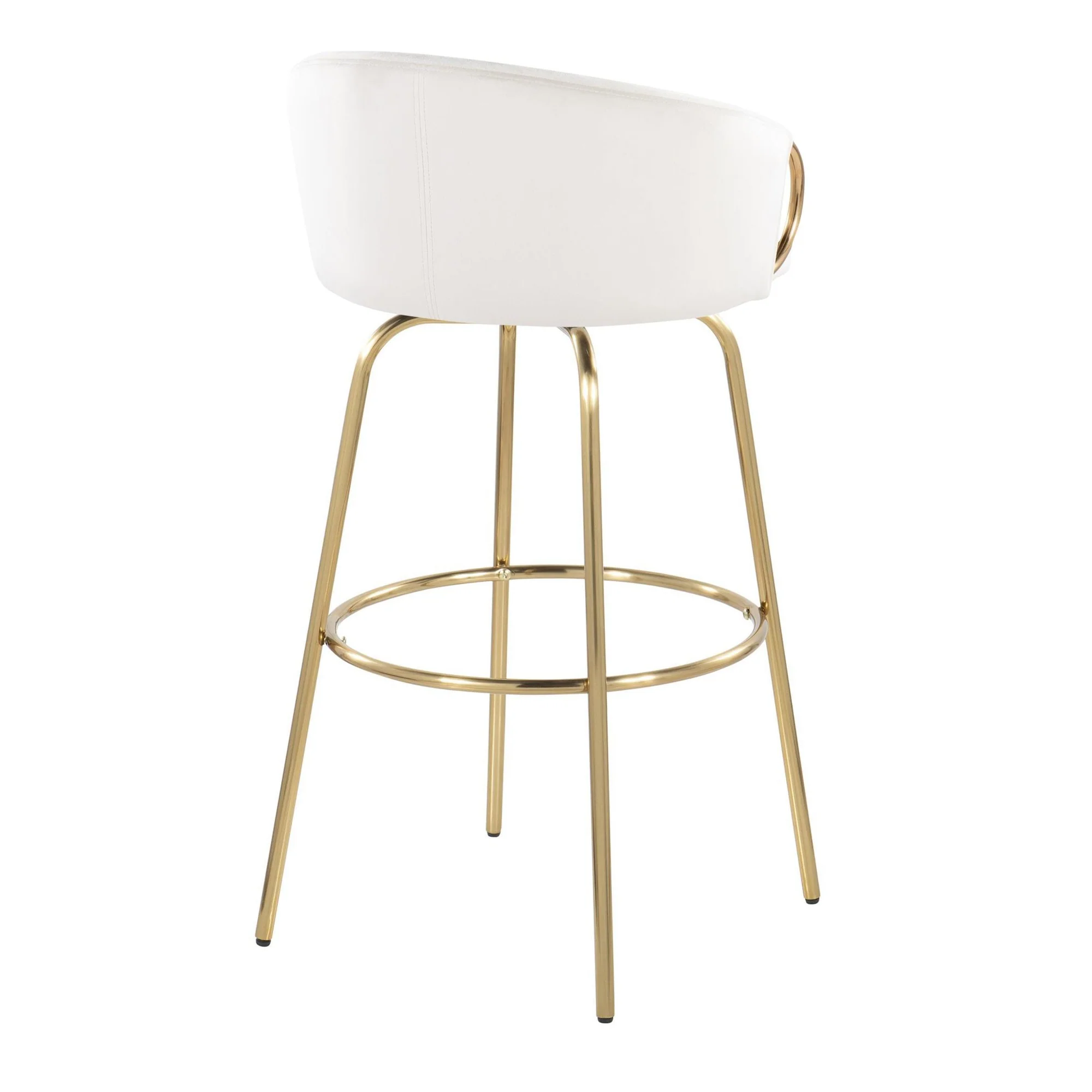 Claire 30" Fixed-Height Barstool - Set of 2 By LumiSource - B30-CLAIREV2 AUCR2 - Image 8