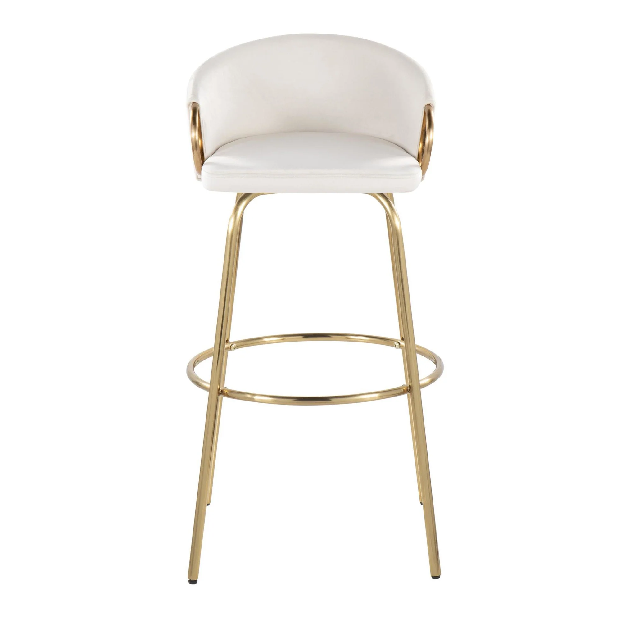 Claire 30" Fixed-Height Barstool - Set of 2 By LumiSource - B30-CLAIREV2 AUCR2 - Image 9