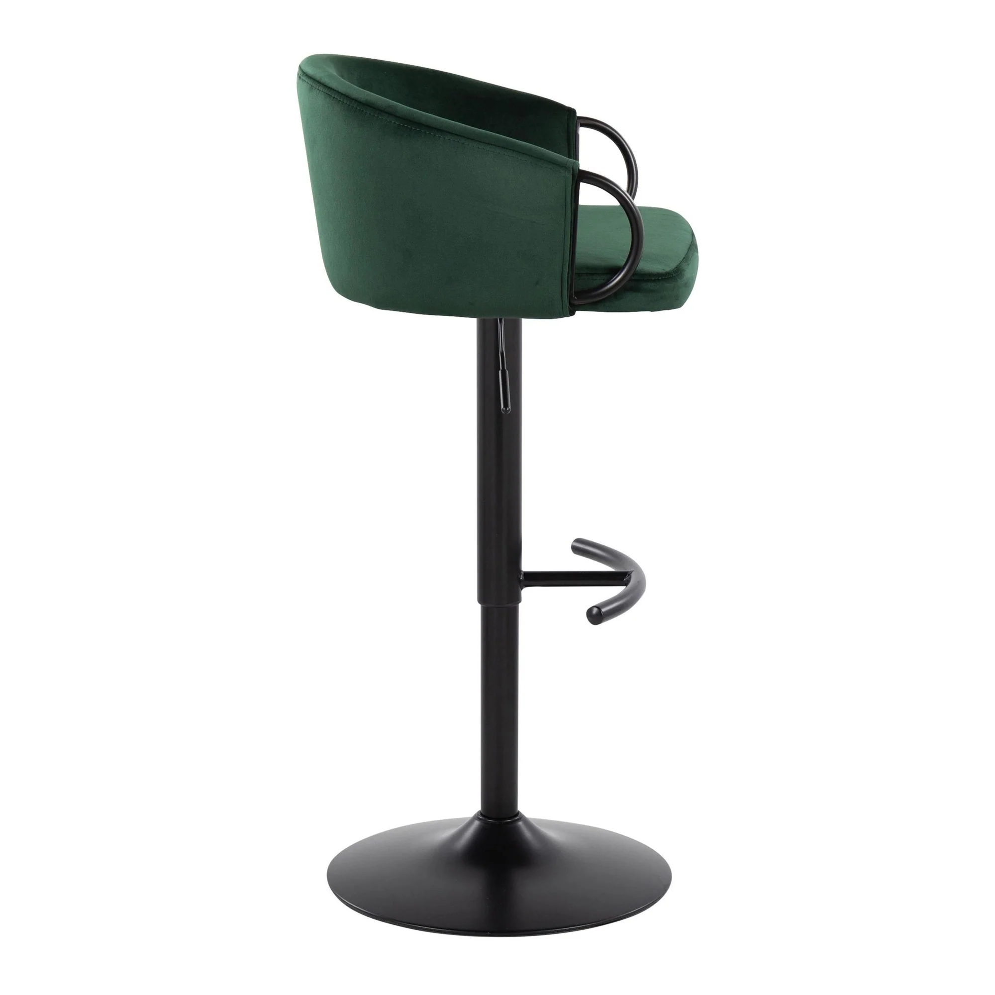 Claire Adjustable Barstool - Set of 2 By LumiSource - BS-CLAIREV-RT2 BKBKBK2 - Image 15