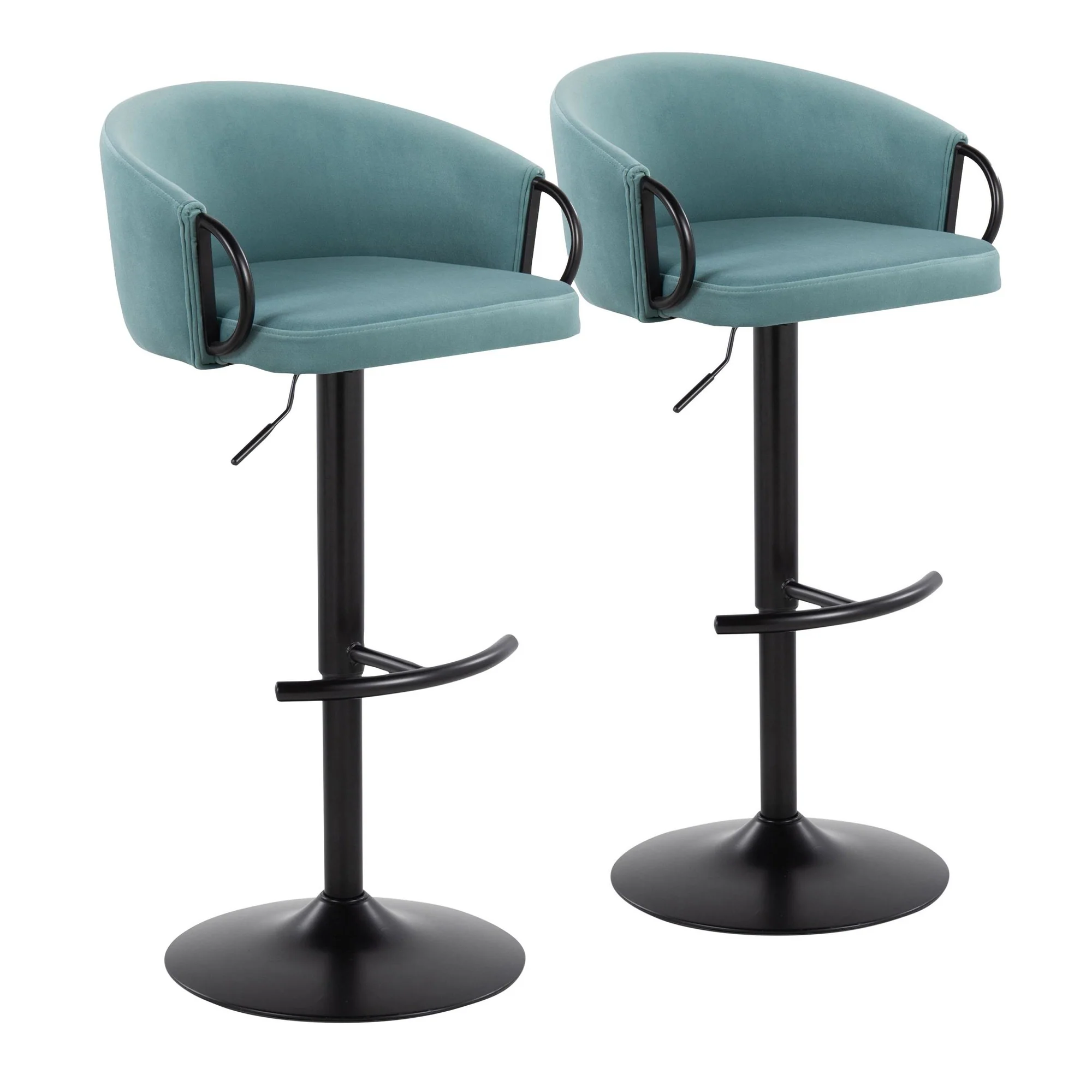 Claire Adjustable Barstool - Set of 2 By LumiSource - BS-CLAIREV-RT2 BKBKBK2 - Image 19
