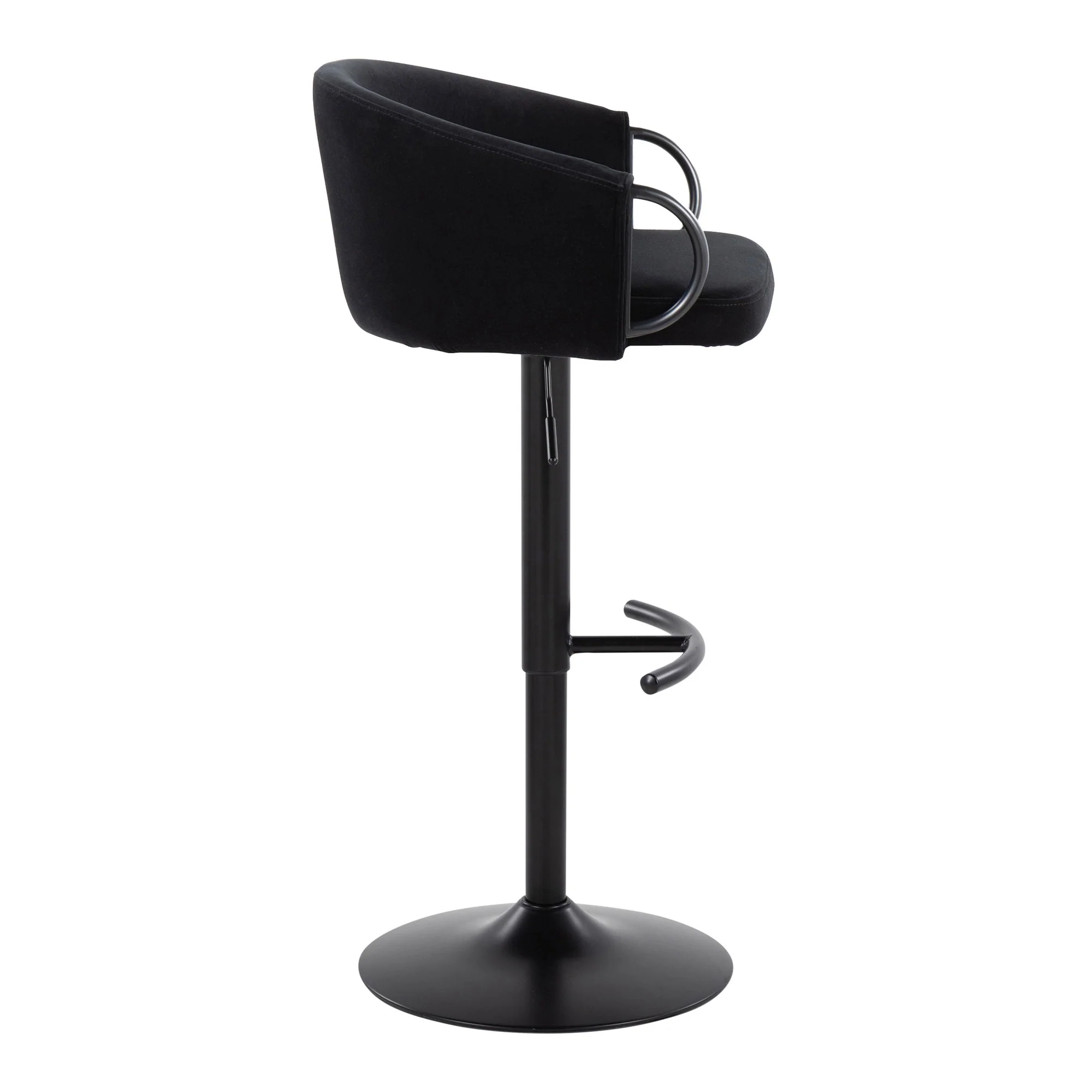 Claire Adjustable Barstool - Set of 2 By LumiSource - BS-CLAIREV-RT2 BKBKBK2 - Image 3