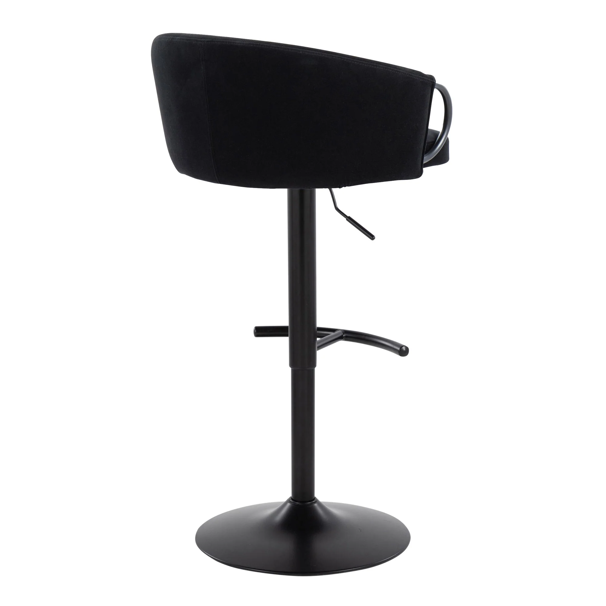 Claire Adjustable Barstool - Set of 2 By LumiSource - BS-CLAIREV-RT2 BKBKBK2 - Image 4