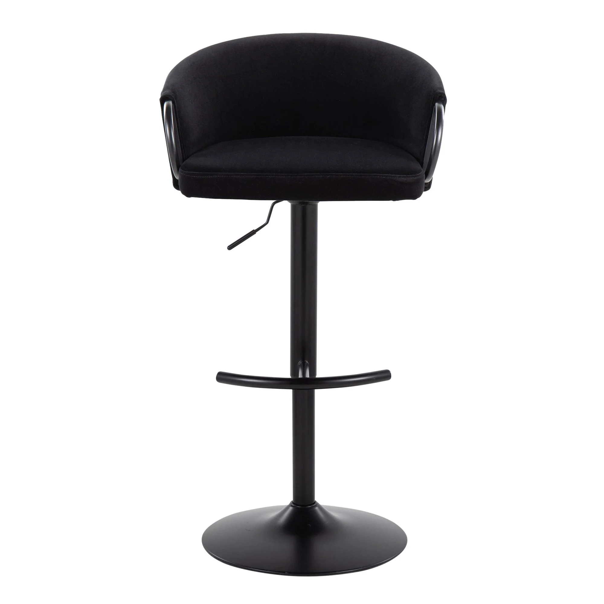 Claire Adjustable Barstool - Set of 2 By LumiSource - BS-CLAIREV-RT2 BKBKBK2 - Image 5