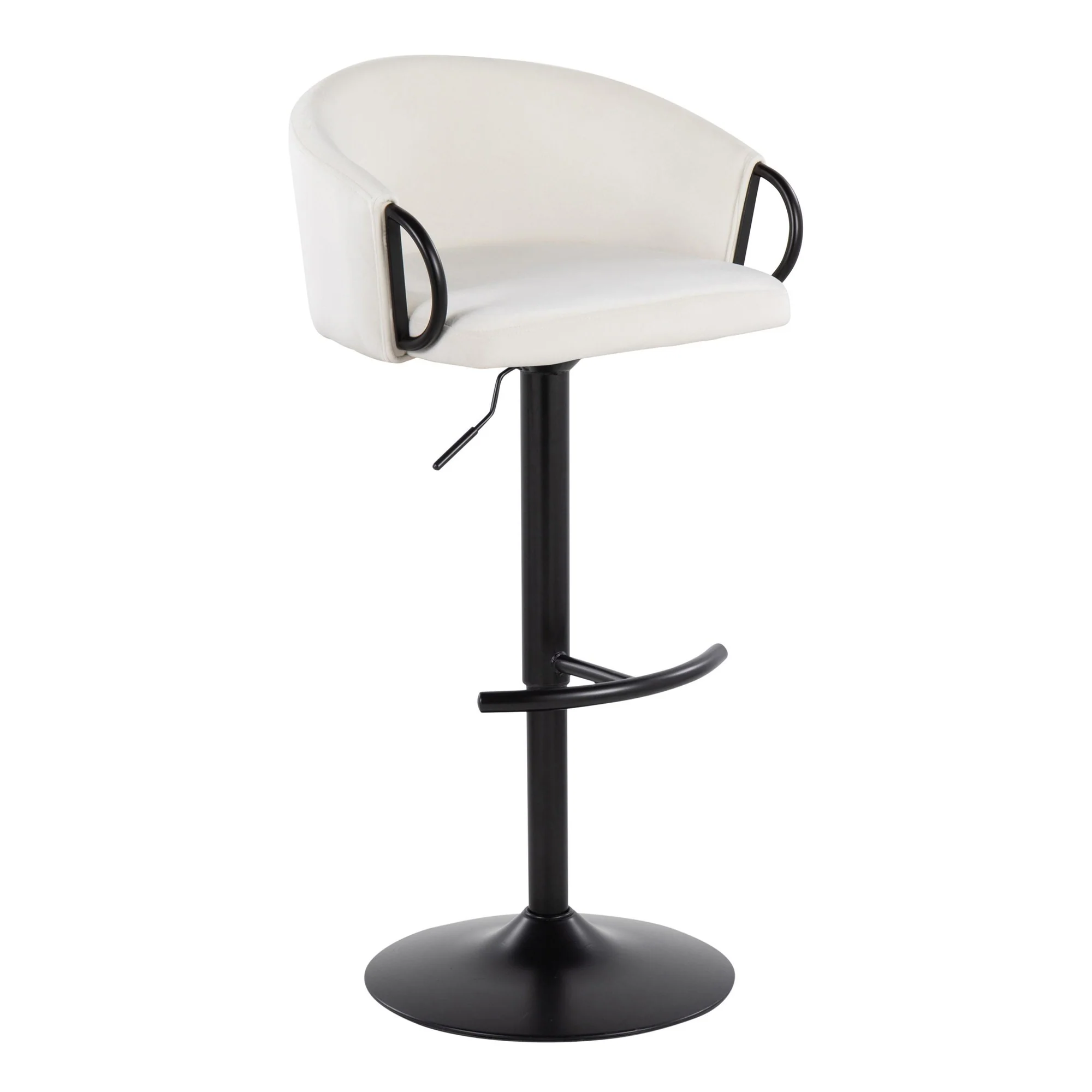 Claire Adjustable Barstool - Set of 2 By LumiSource - BS-CLAIREV-RT2 BKBKBK2 - Image 8