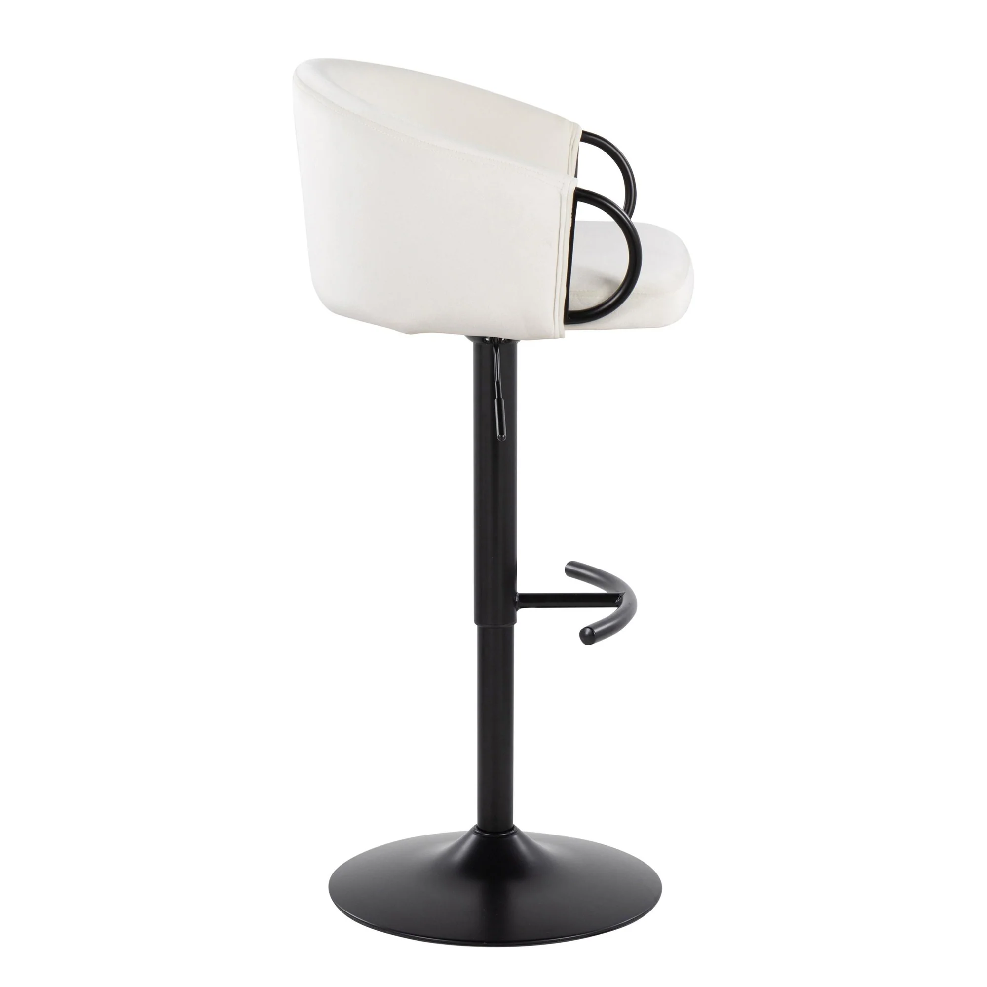 Claire Adjustable Barstool - Set of 2 By LumiSource - BS-CLAIREV-RT2 BKBKBK2 - Image 9