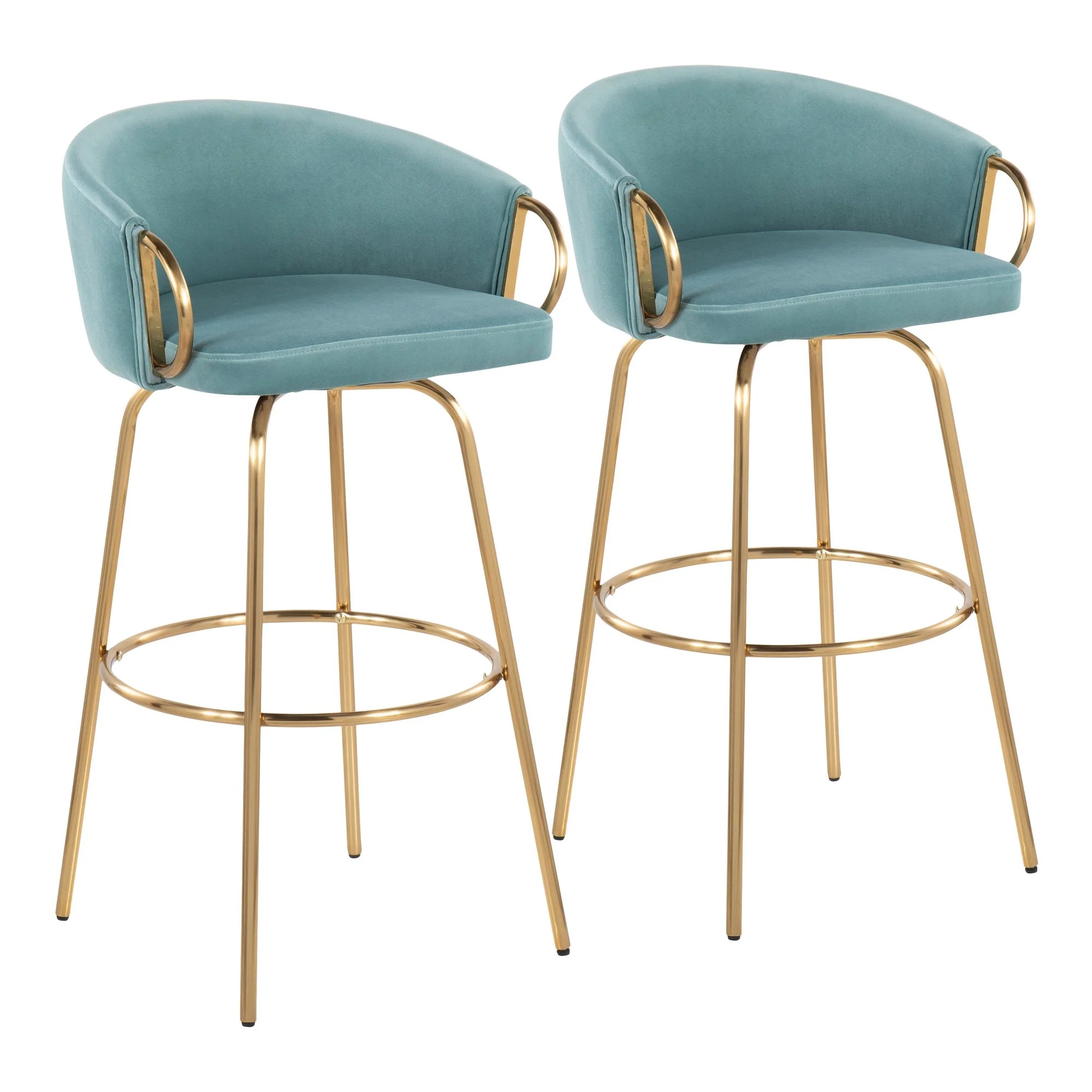 Claire 30" Fixed Height Barstool - Set of 2 Black By LumiSource - Image 17