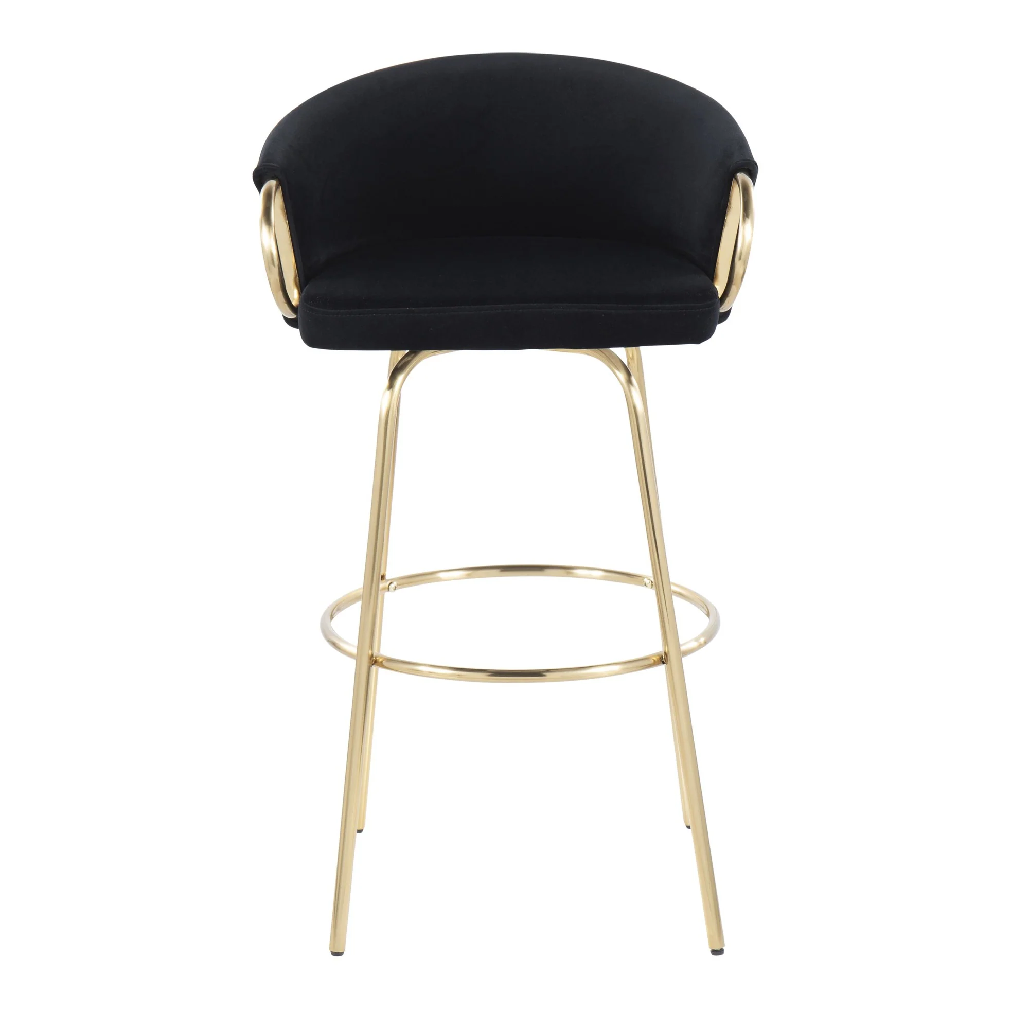 Claire 30" Fixed Height Barstool - Set of 2 Black By LumiSource - Image 2