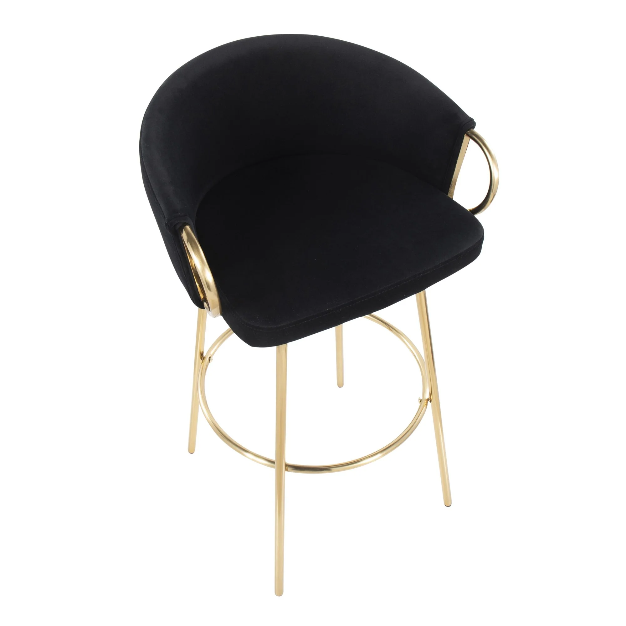 Claire 30" Fixed Height Barstool - Set of 2 Black By LumiSource - Image 3