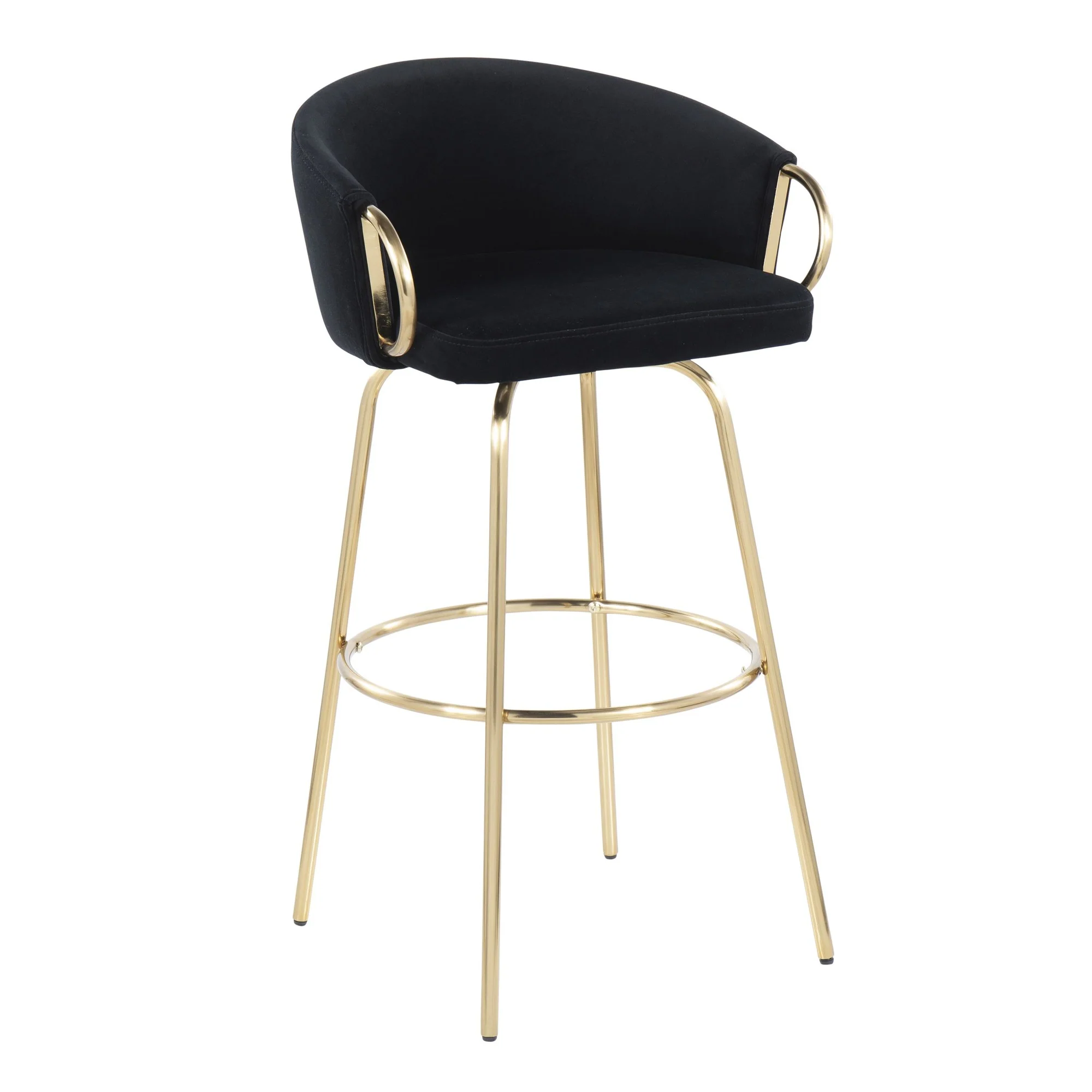 Claire 30" Fixed Height Barstool - Set of 2 Black By LumiSource - Image 5