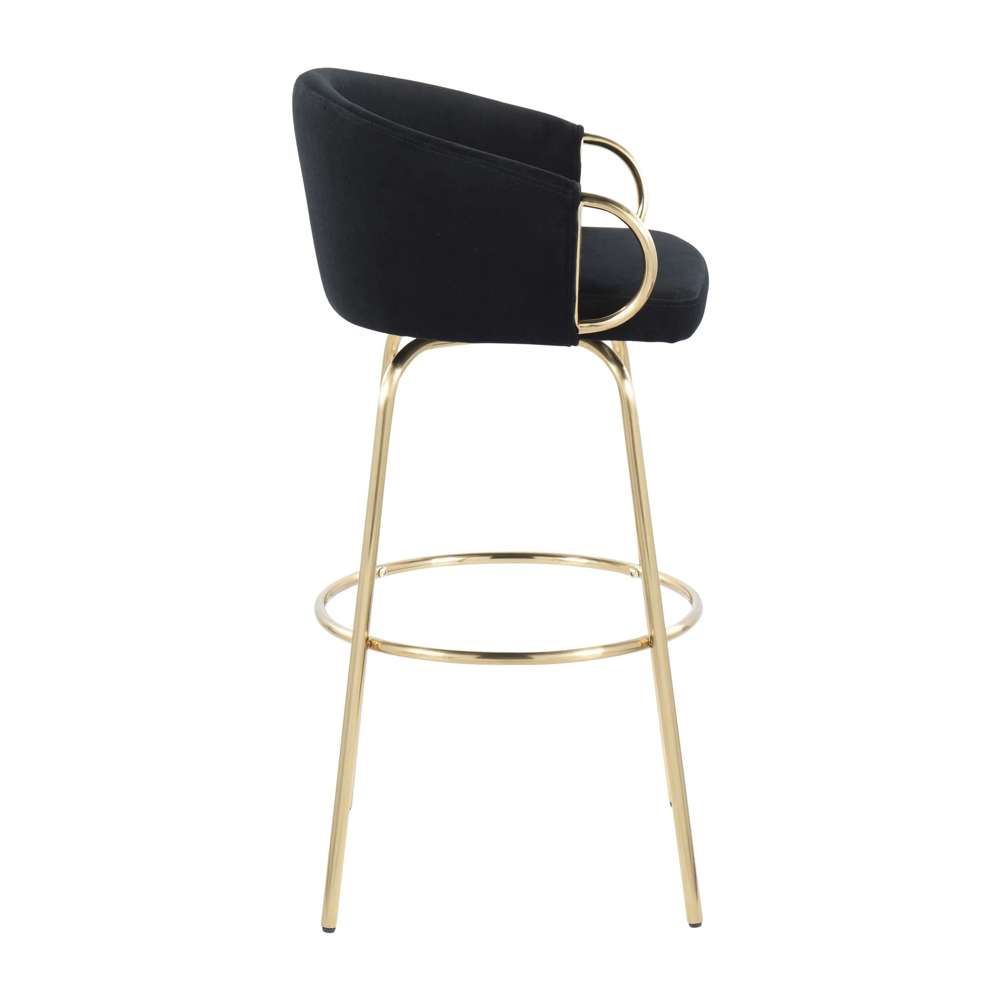 Claire 30" Fixed Height Barstool - Set of 2 Black By LumiSource - Image 6