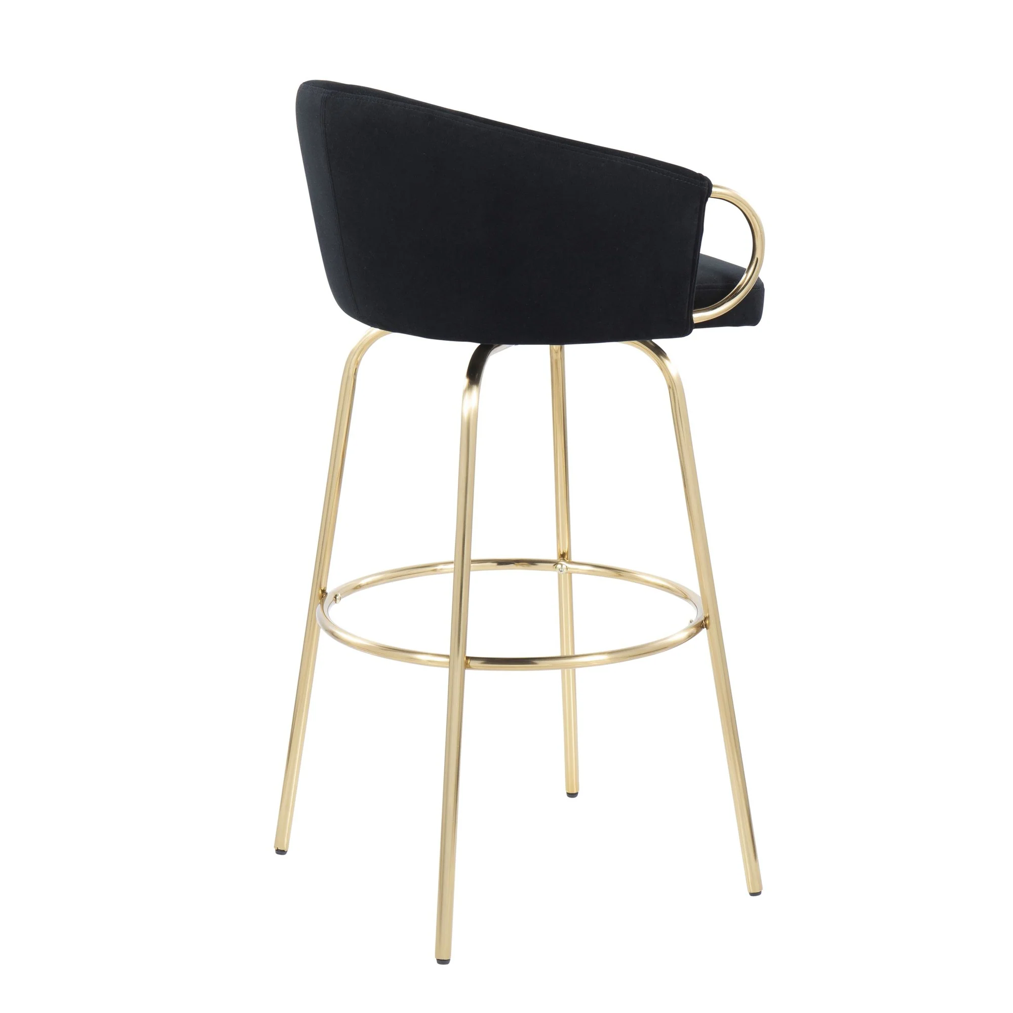 Claire 30" Fixed Height Barstool - Set of 2 Black By LumiSource - Image 7
