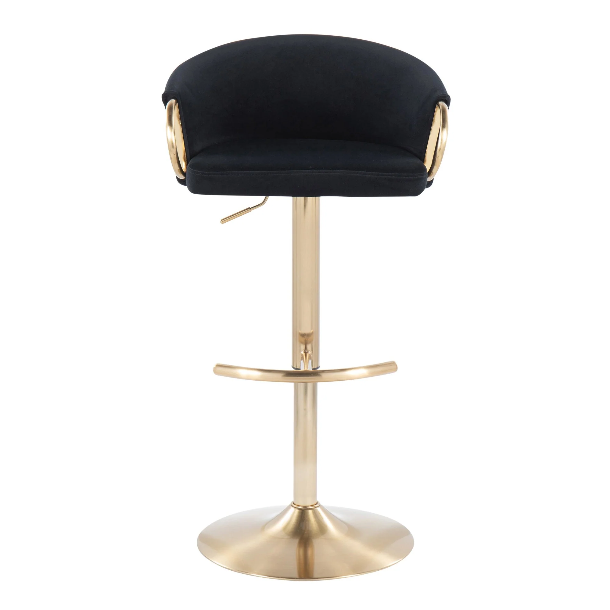 Claire Adjustable Bar Stool - Set of 2 Black By LumiSource - Image 2