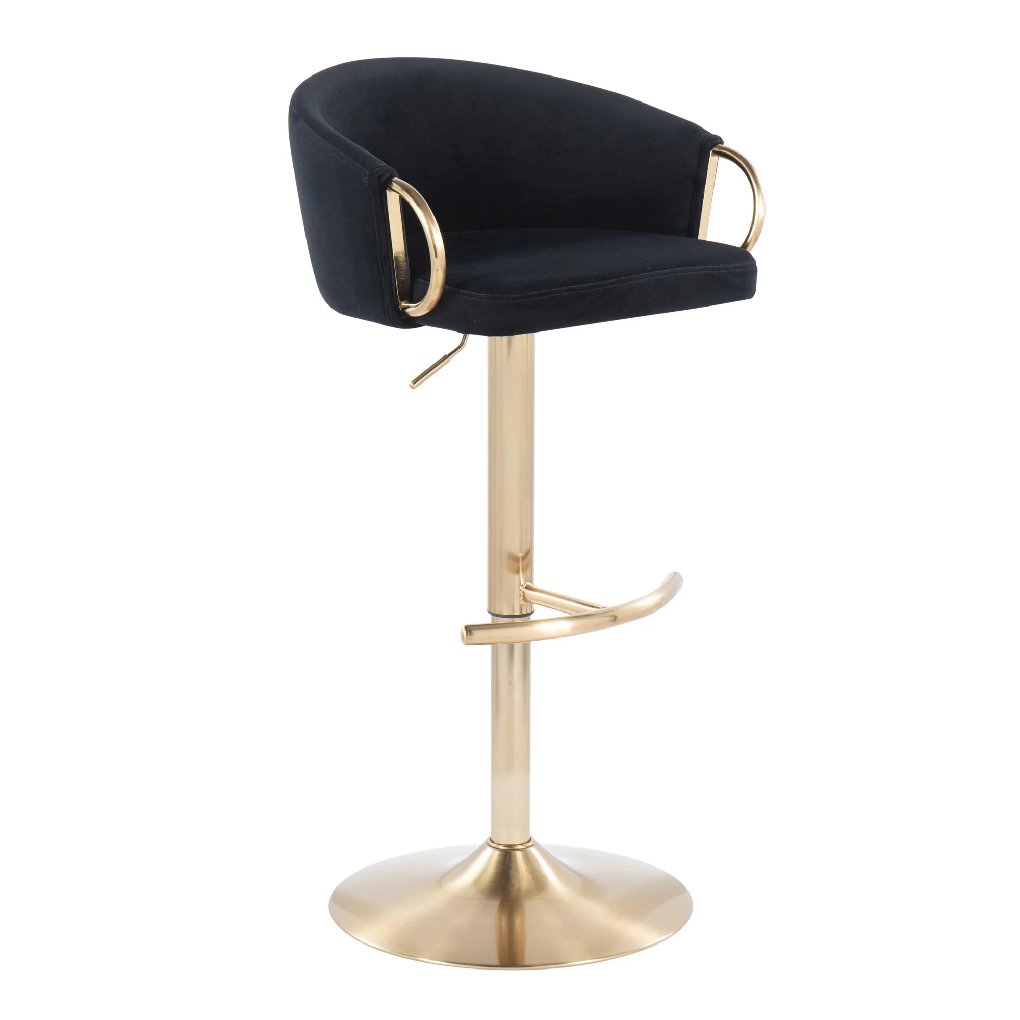 Claire Adjustable Bar Stool - Set of 2 Black By LumiSource - Image 5