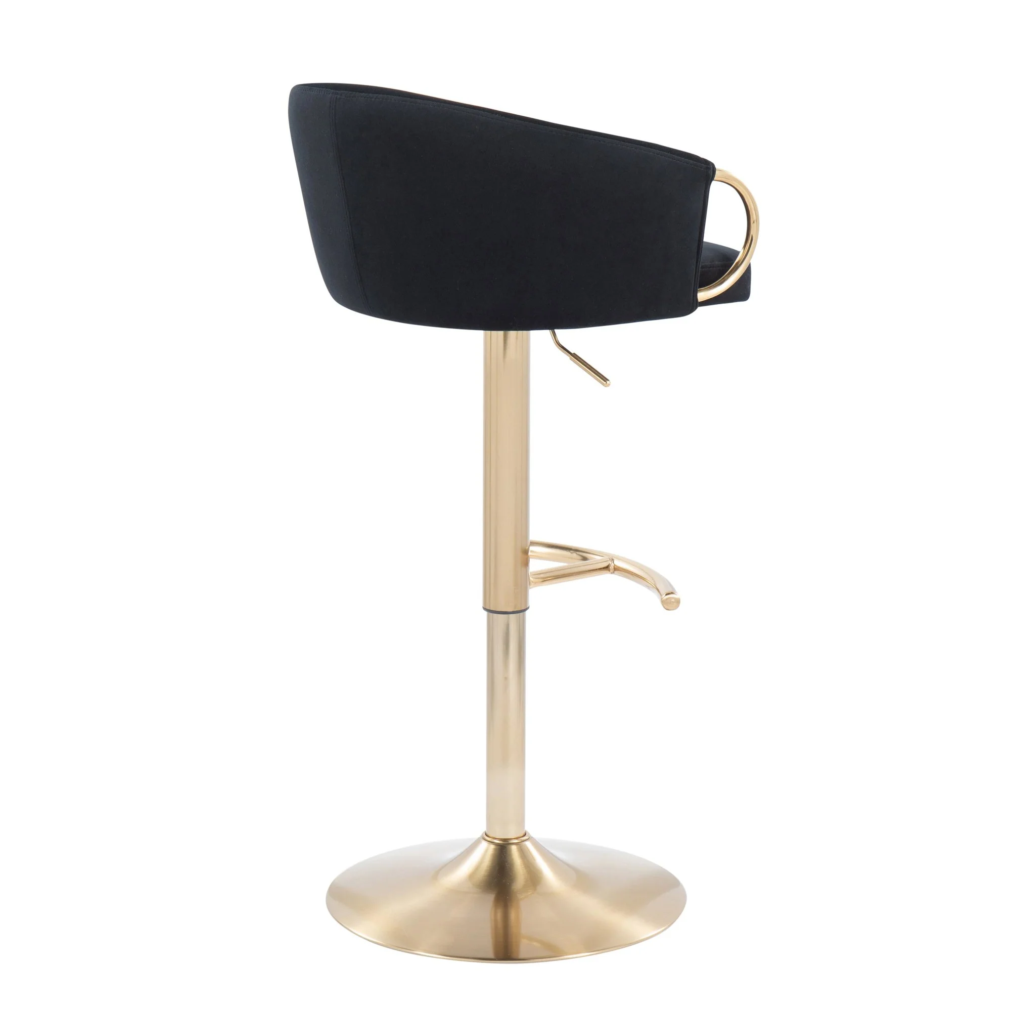 Claire Adjustable Bar Stool - Set of 2 Black By LumiSource - Image 7