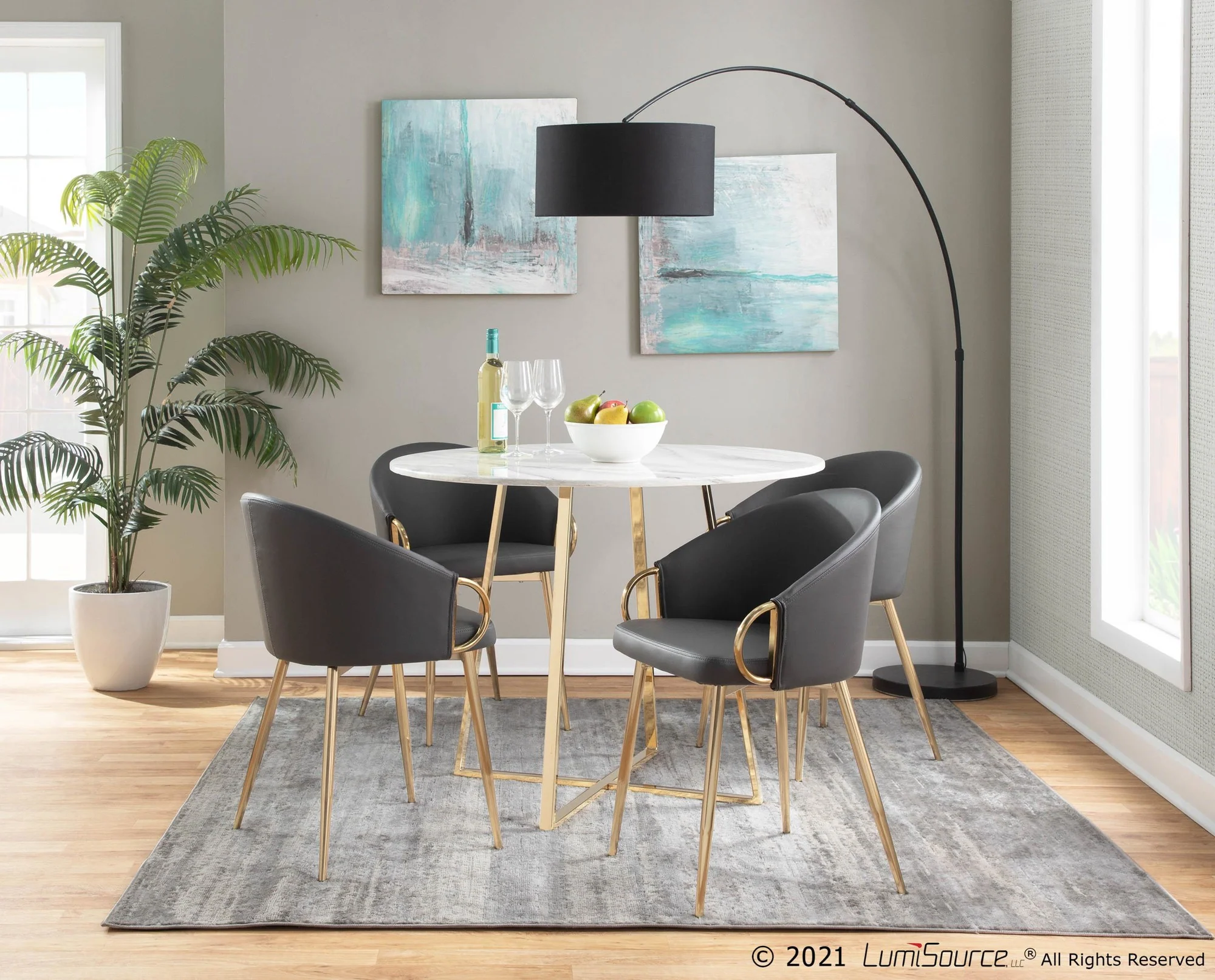 Claire Chair - Set of 2 Black By LumiSource - CH-CLAIREPU2 AUBK2 - Image 16