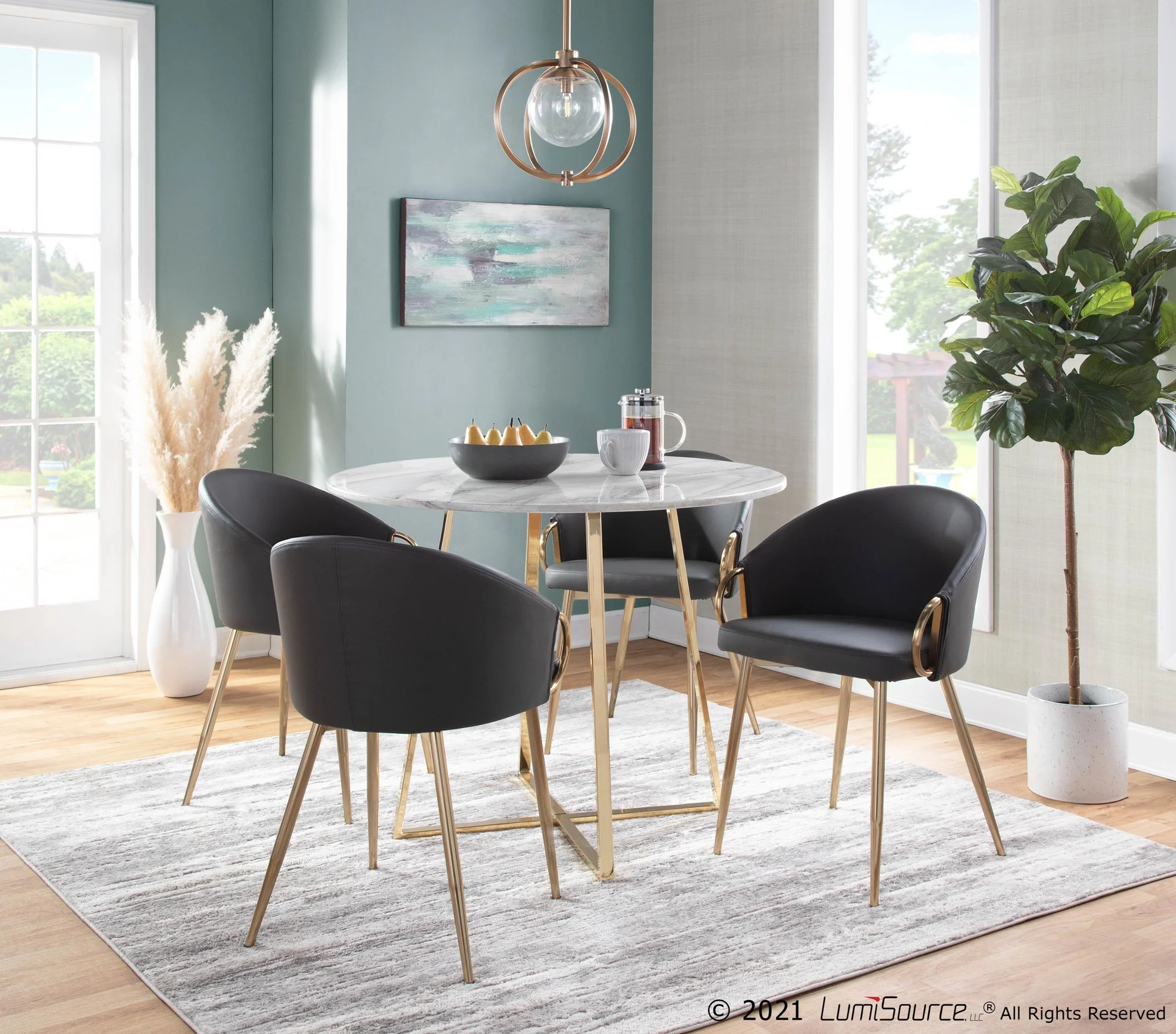 Claire Chair - Set of 2 Black By LumiSource - CH-CLAIREPU2 AUBK2 - Image 17