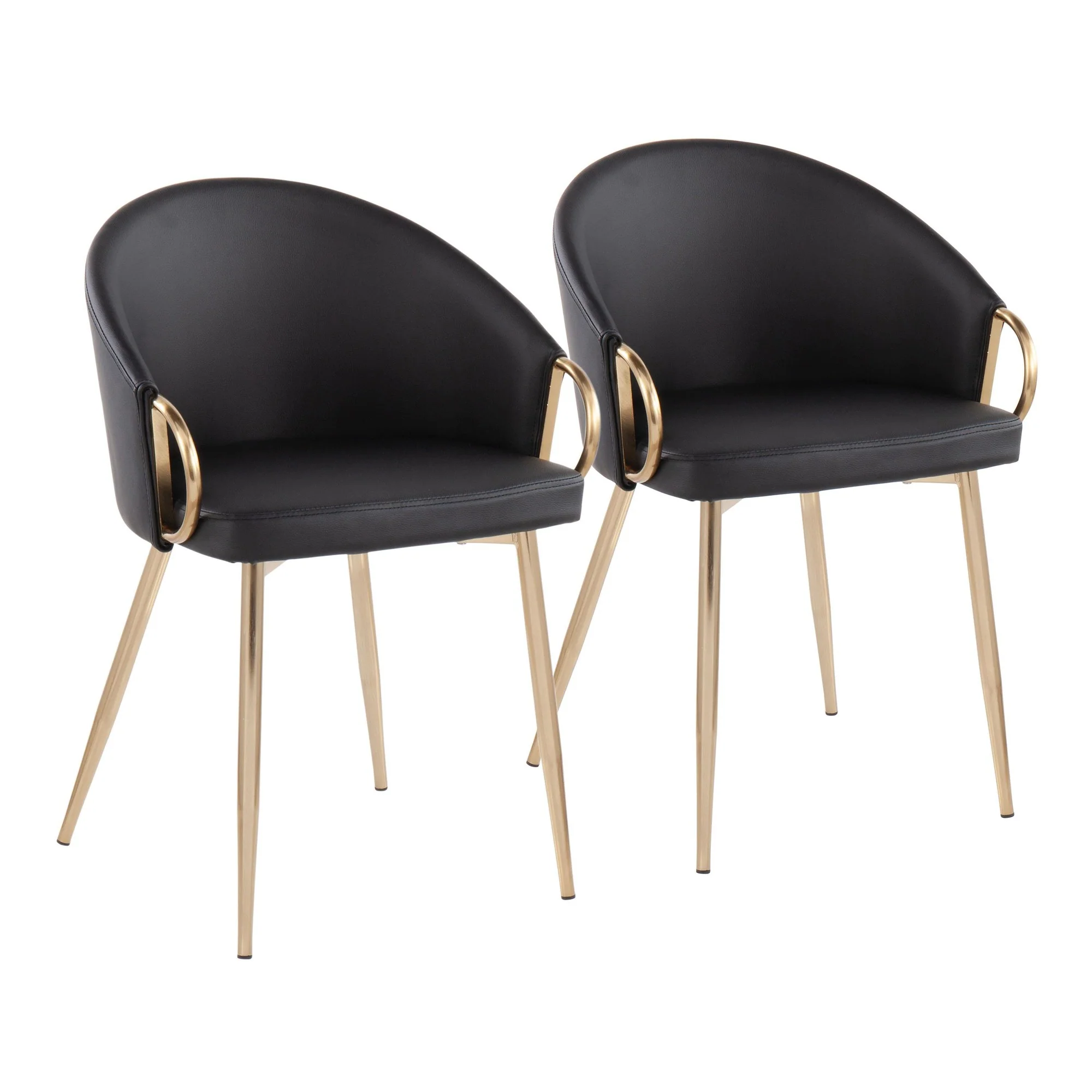 Claire Chair - Set of 2 Black By LumiSource - CH-CLAIREPU2 AUBK2 - Image 2