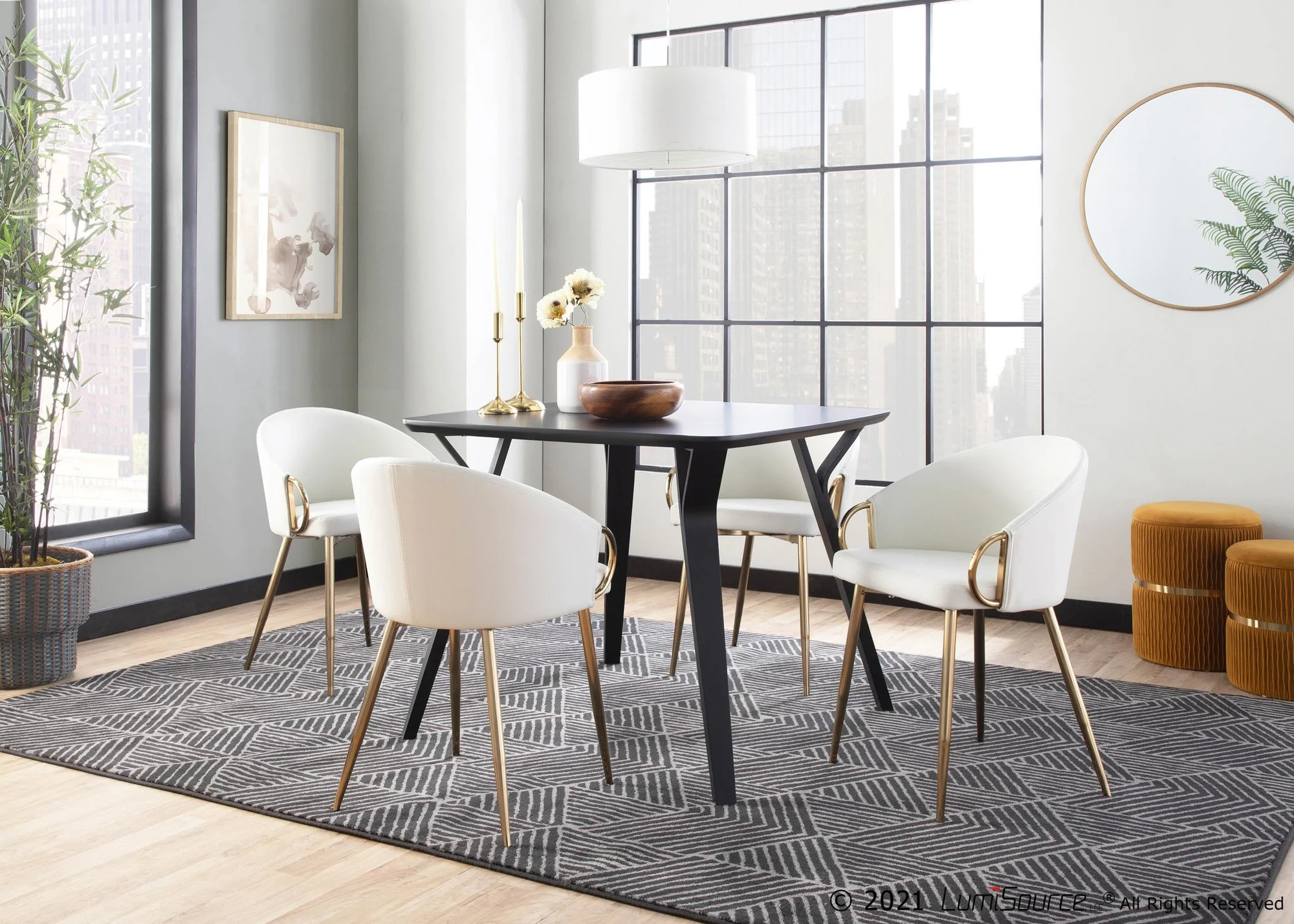 Claire Chair - Set of 2 Black By LumiSource - CH-CLAIREPU2 AUBK2 - Image 29