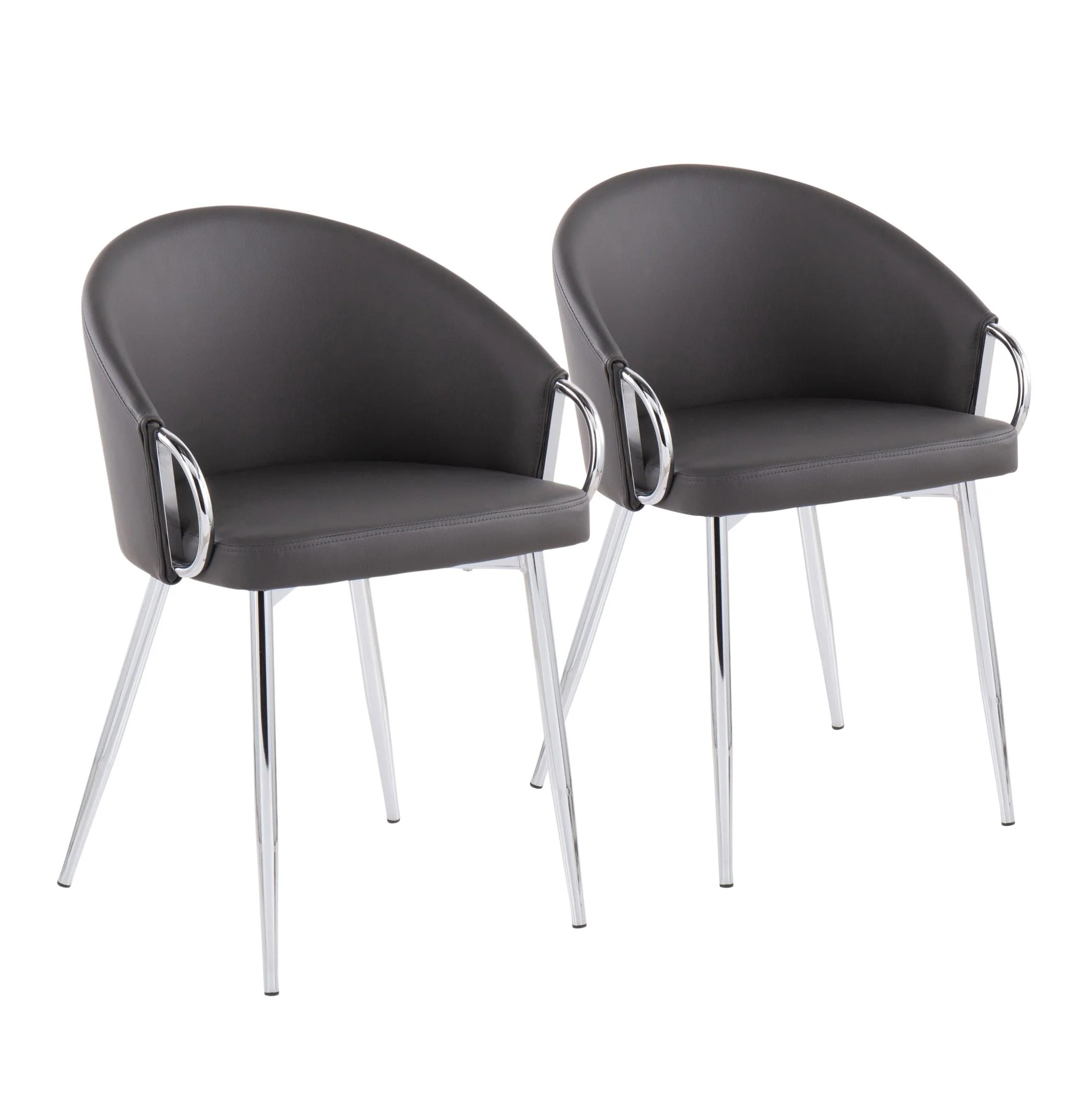 Claire Chair - Set of 2 Black By LumiSource - CH-CLAIREPU2 AUBK2 - Image 45