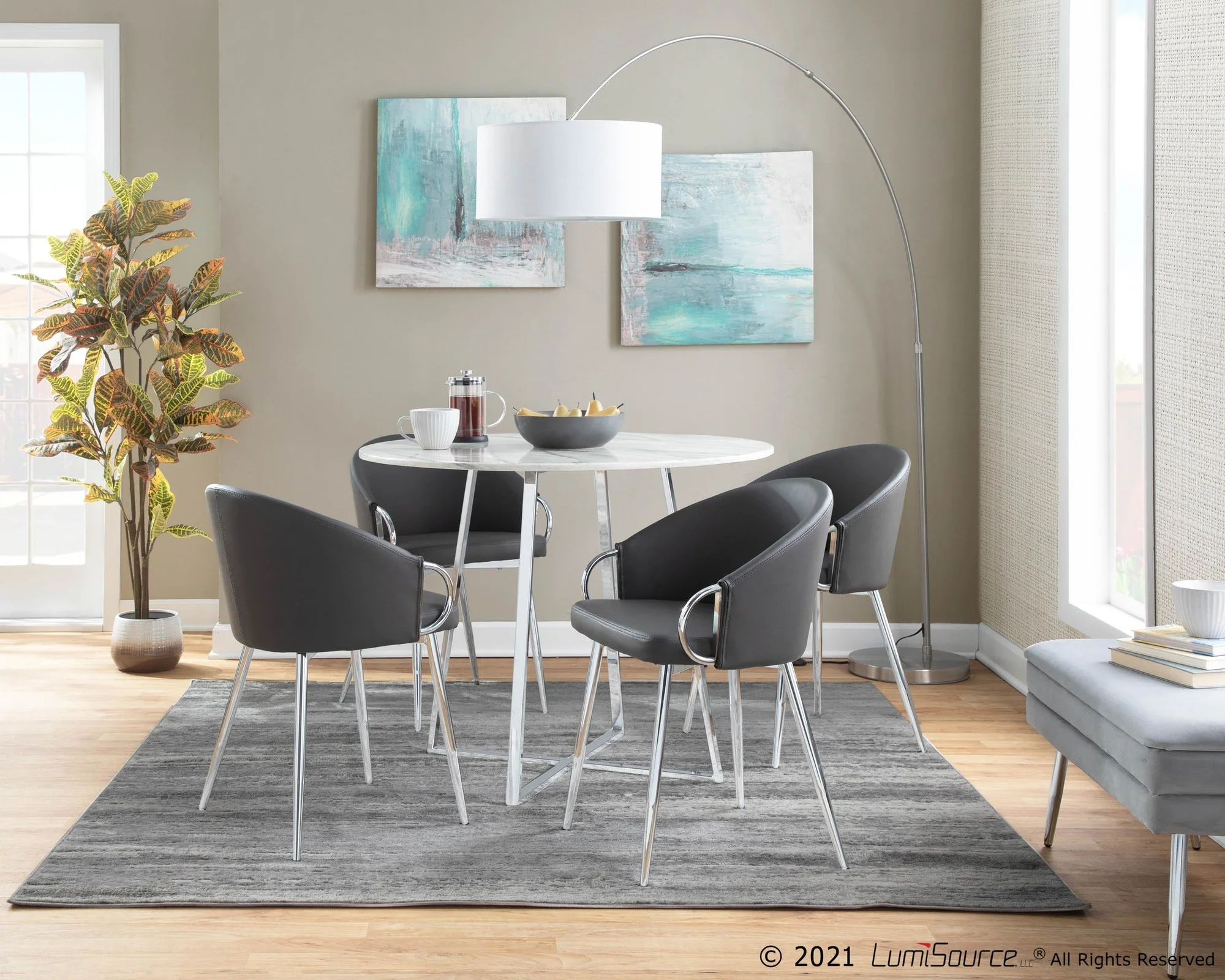 Claire Chair - Set of 2 Black By LumiSource - CH-CLAIREPU2 AUBK2 - Image 49
