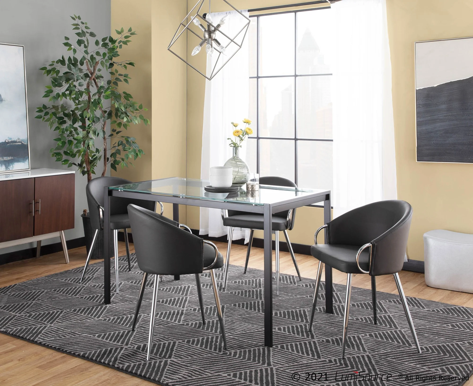 Claire Chair - Set of 2 Black By LumiSource - CH-CLAIREPU2 AUBK2 - Image 51