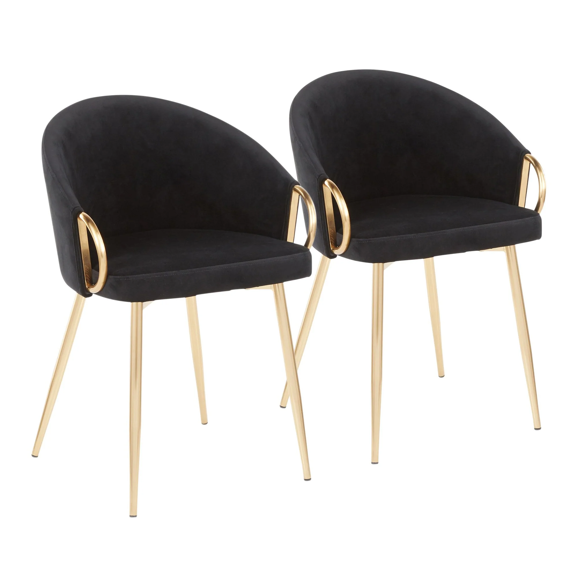 Claire Chair - Set of 2 Black By LumiSource - CH-CLAIREV2 AUBK2 - Image 2