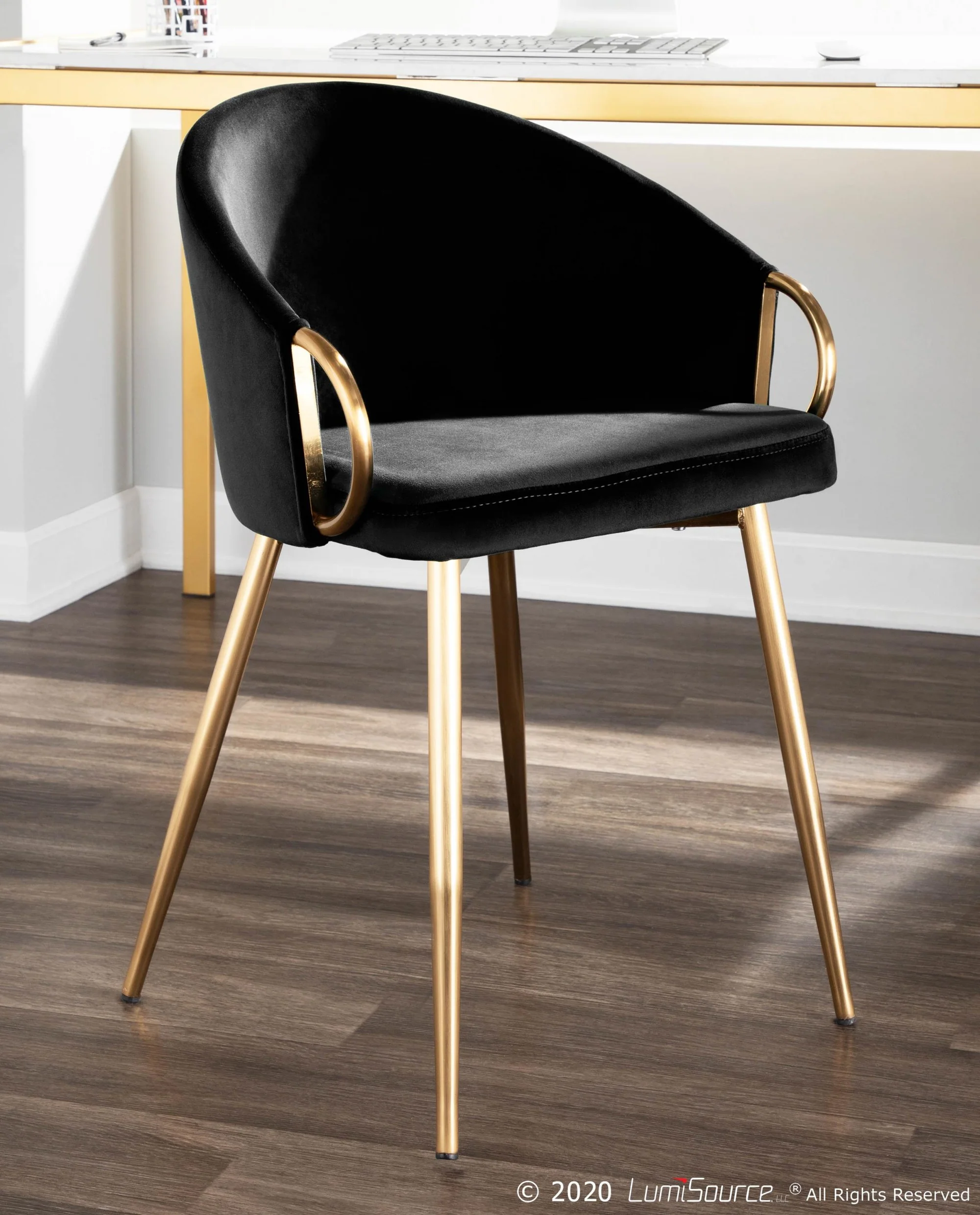 Claire Chair - Set of 2 Black By LumiSource - CH-CLAIREV2 AUBK2 - Image 7