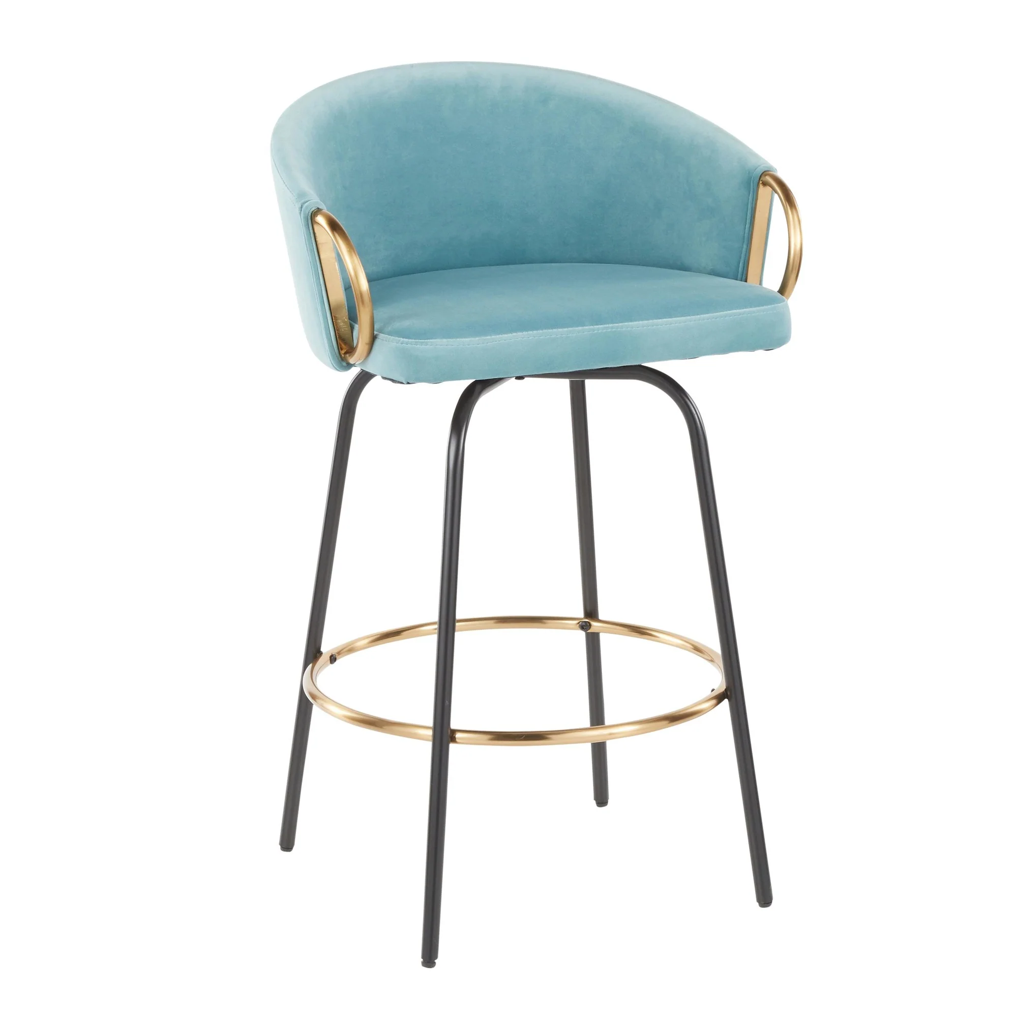 Claire Counter Stool - Set of 2 By LumiSource - B26-CLAIRE2-SWVG BKVLBU2 - Image 4