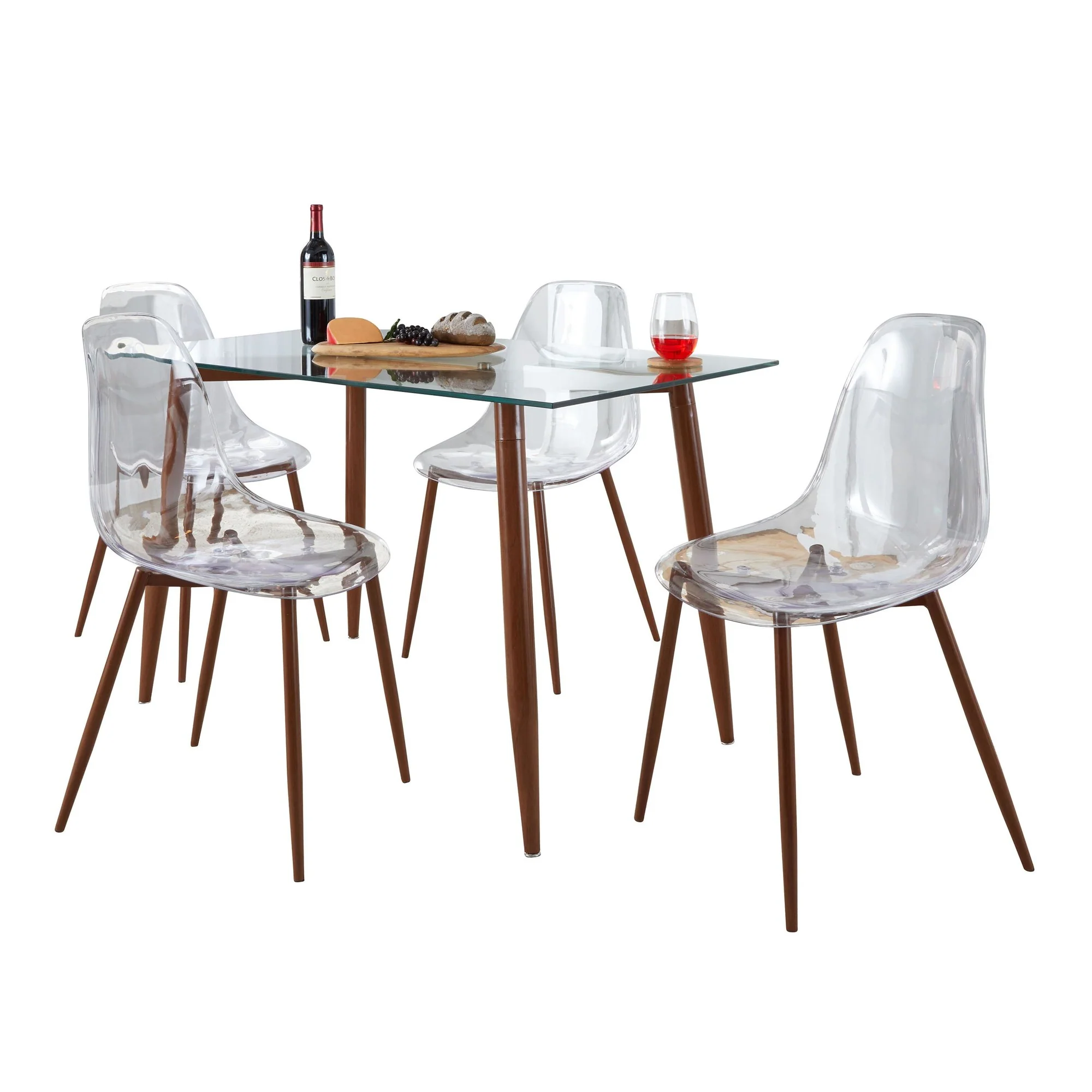 Clara Dining Set - 5 Piece By LumiSource - DS5-CLRABKCL+4CLRABKCL - Image 5