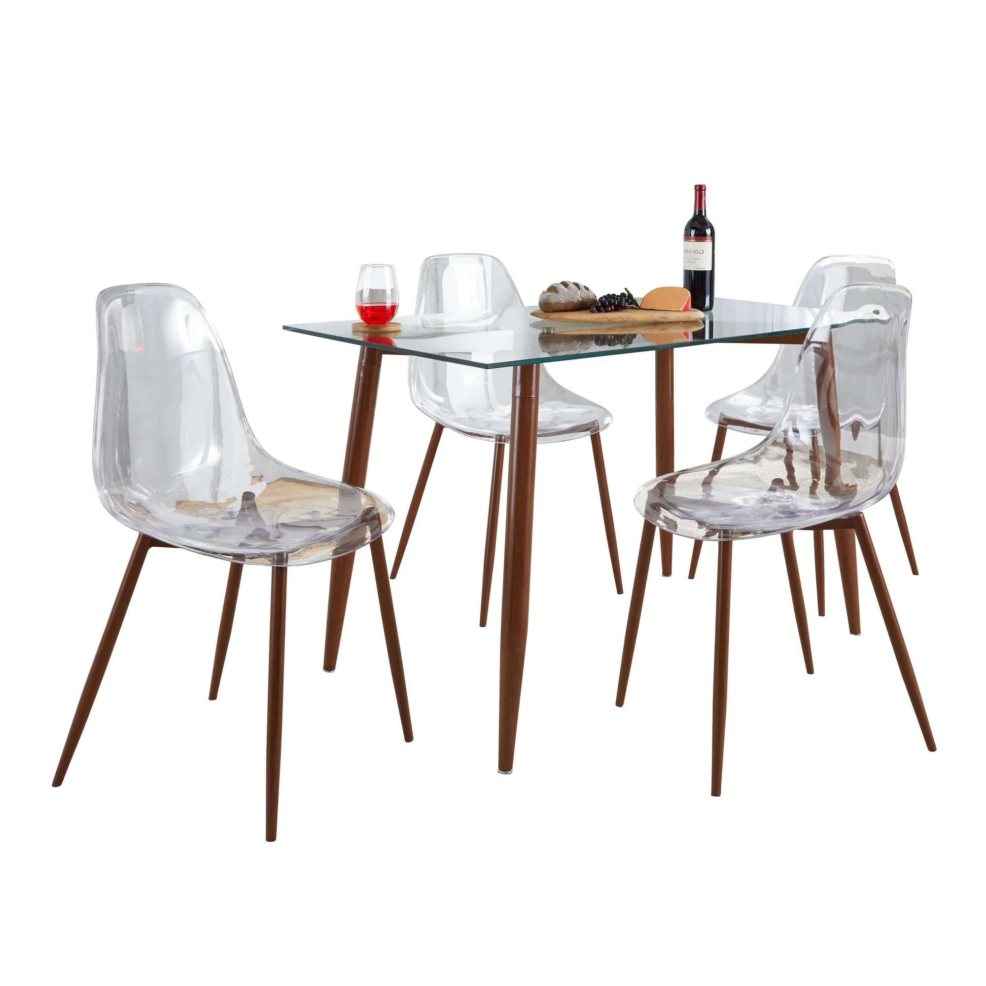 Clara Dining Set - 5 Piece By LumiSource - DS5-CLRABKCL+4CLRABKCL - Image 6