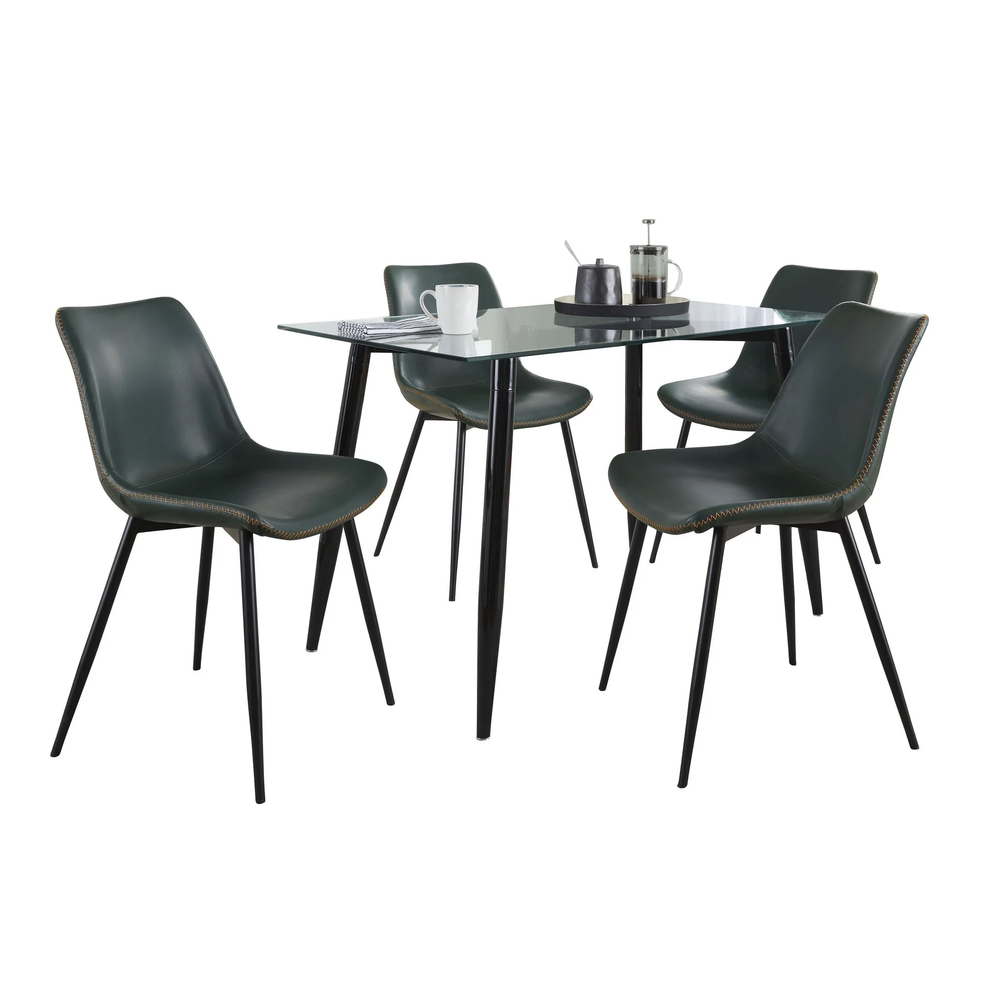 Clara-Durango Dining Set - 5 Piece By LumiSource - DS5-CLRABKCL+4DRNGPUBKGN - Image 3