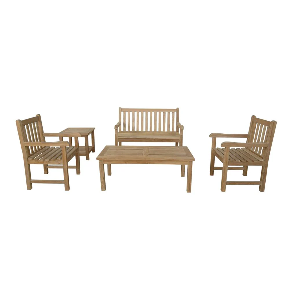 Classic 2-Seater 5-Pieces Conversation Set By Anderson Teak - Image 2